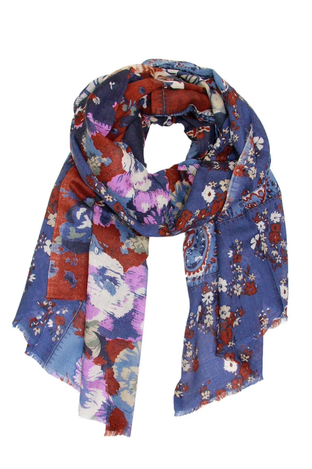 Stylish Multi Floral Printed Scarf for Women - Lightweight Fashion Accessory - Perfect for Spring Outfits, Beach Cover-ups & Gift Giving