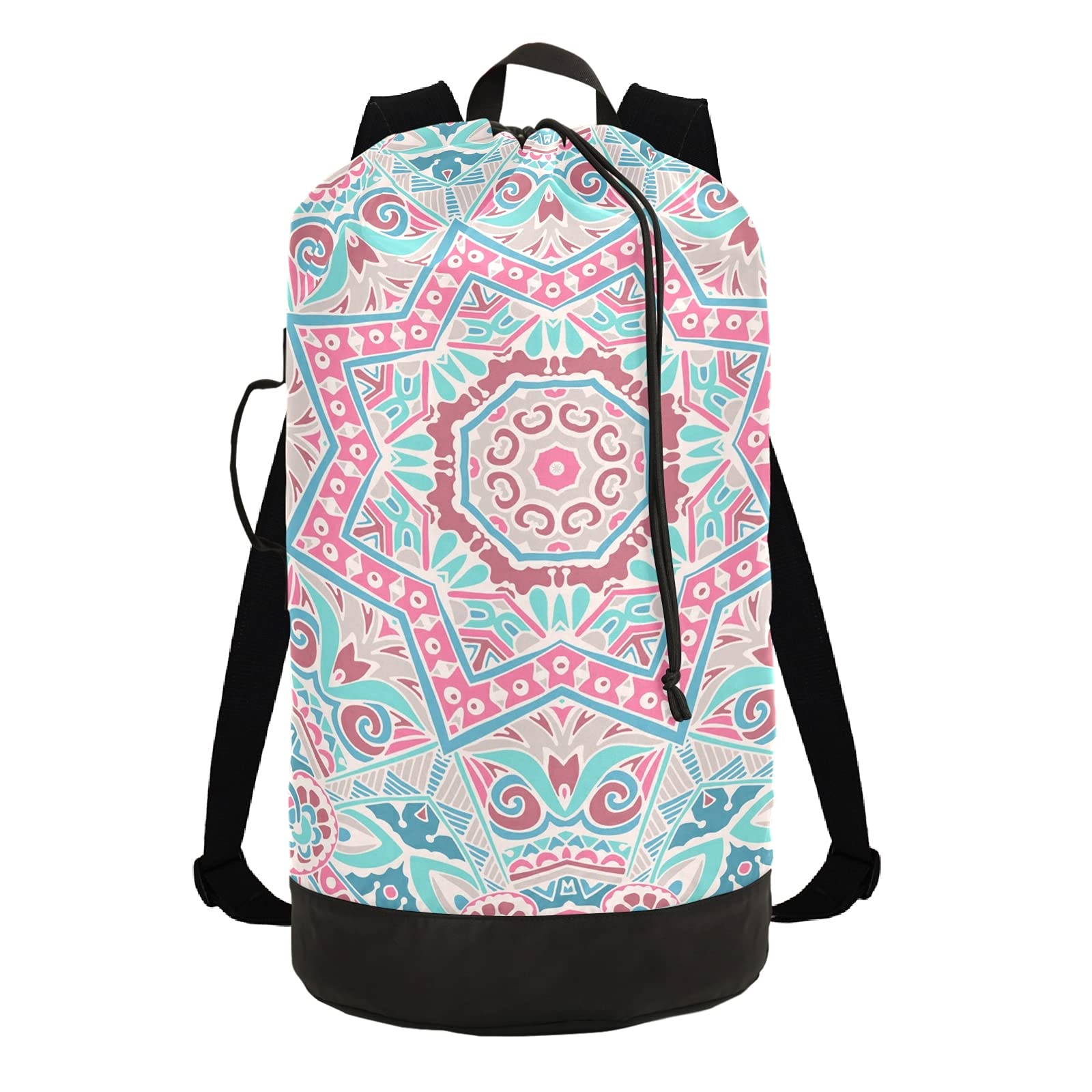 Large Heavy Duty Laundry Backpack Bag with Shoulder Straps - Foldable Travel Laundry Bag for Laundromat, Dorm, Gym & Home Storage - Perfect for College Students, Travelers & Camping Trips