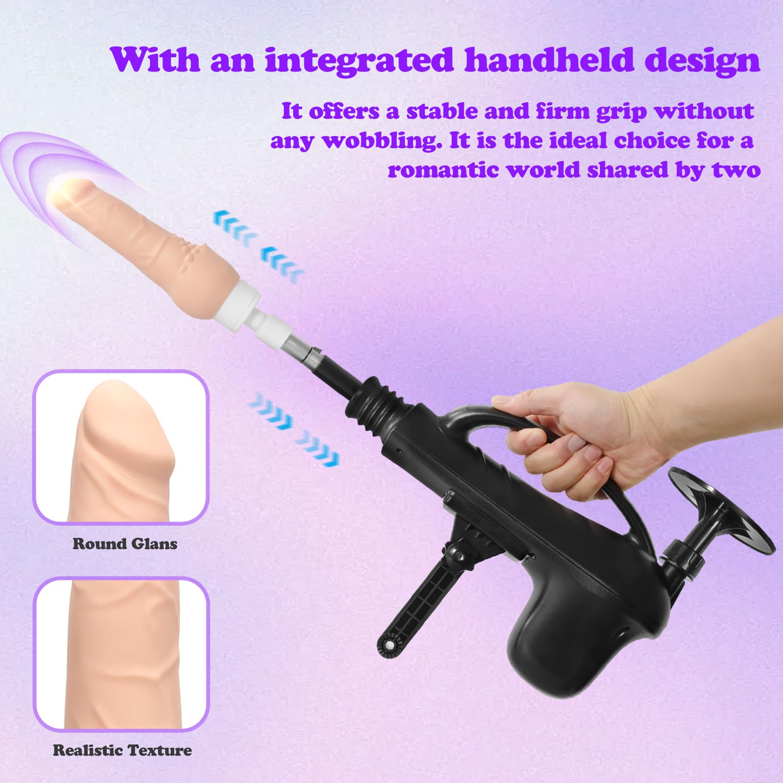 Heating & Vibrating Dildo Sex Machine with Suction Cup - Automatic Thrusting Device for G Spot & Anal Stimulation - Adult Sex Toy with 3 XLR Connector - Perfect for Solo Play & Couples' Intimate Moments