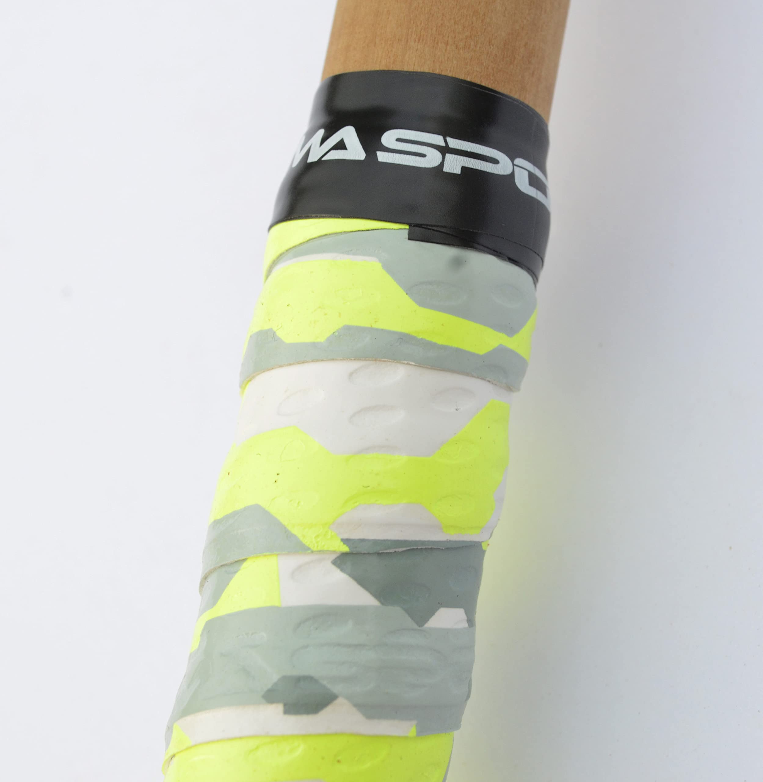 AMA Sport Grip & Rip 1.10mm Cushioned Baseball Bat Grip Tape - Neon Yellow/Gray Camo for Softball & Baseball Players | Improves Bat Control & Comfort