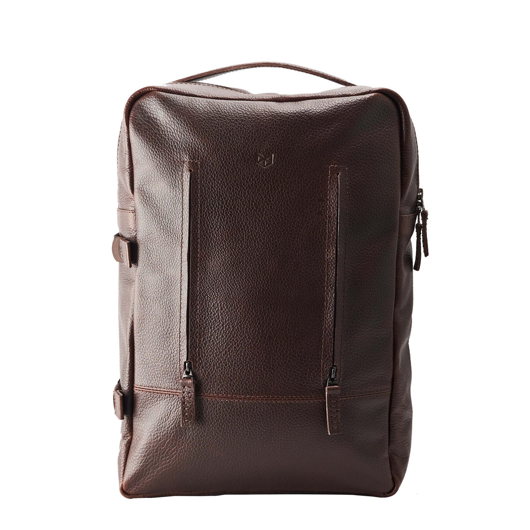 Stylish Dark Brown Laptop Backpack for Men - Handmade Minimalist Travel Rucksack, Durable Work & Urban Commuter Bag with Laptop Compartment - Perfect for Business Travel, College Campus & Daily City Use