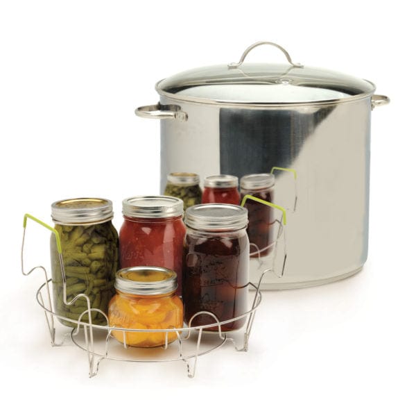RSVP Stainless Steel Water Bath Canner - 21.5 Quart for Home Canning, Preserving Jams, Pickles & Fruits - Perfect for Mason Jars, DIY Food Preservation & Homemade Gifts