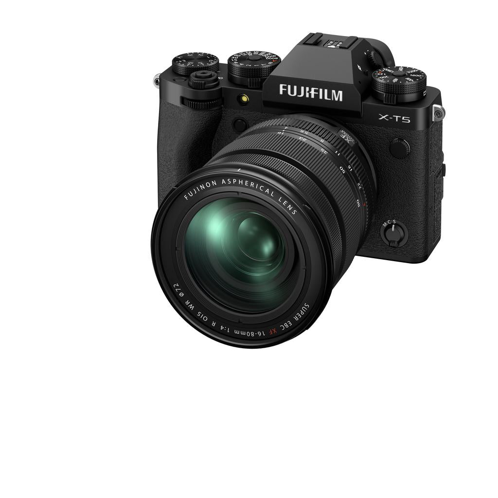 FUJIFILM X-T5 Mirrorless Digital Camera with 16-80mm Lens Kit - 40MP APS-C Sensor, 5-Axis IBIS, 4K Video, Black | Perfect for Travel Photography, Vlogging & Street Shooting