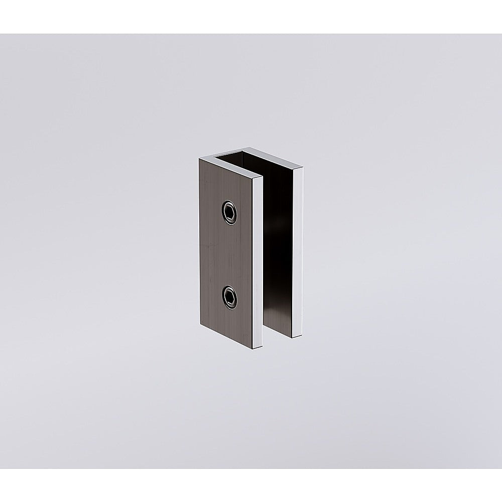 120x200cm Frameless Glass Shower Screen with Gunmetal Wall & Floor U Brackets - Modern Bathroom Enclosure for Walk-in Showers & Wet Rooms