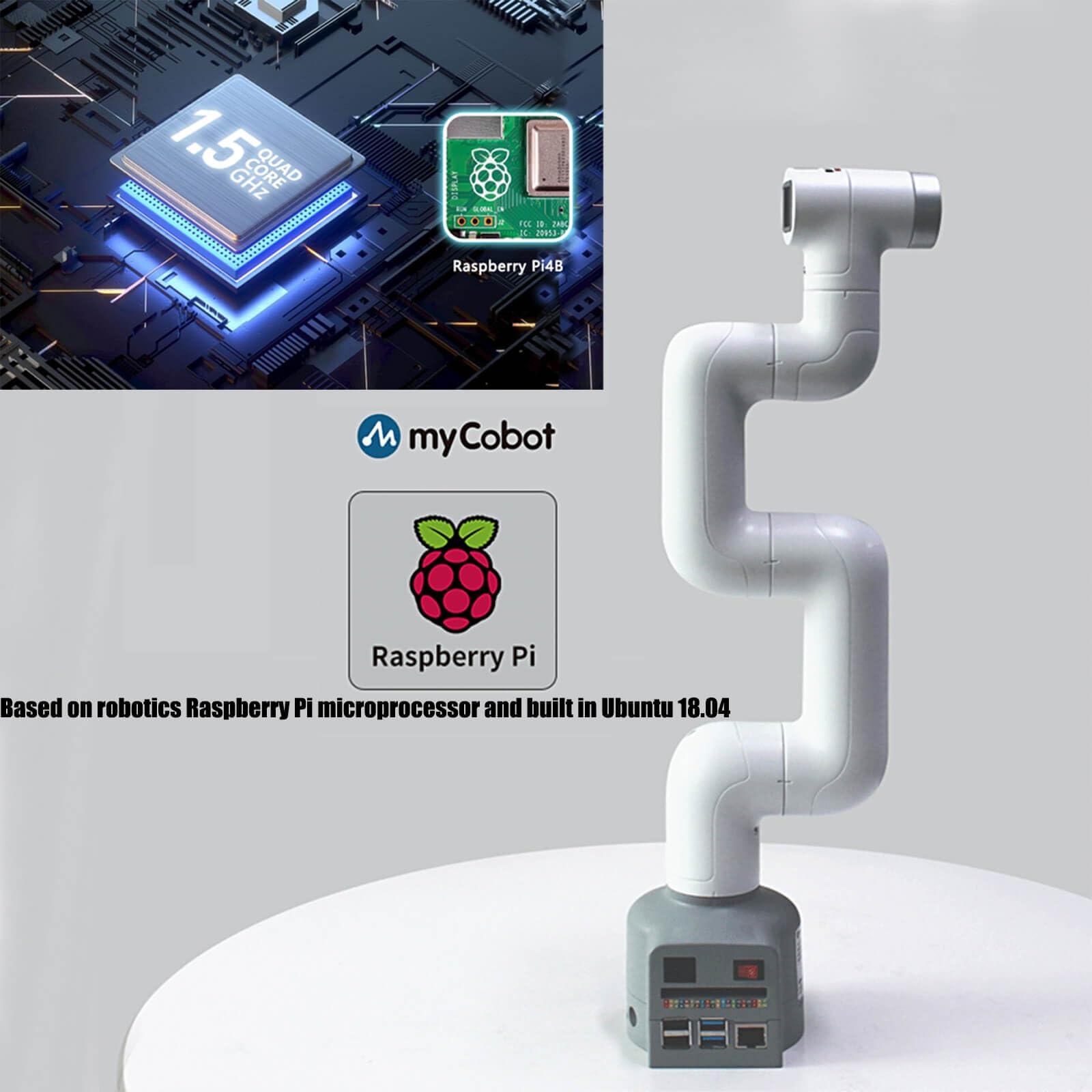myCobot 280 6DOF Collaborative Robot Arm with Raspberry Pi 4B - Open Source Educational Desktop Robotic Arm for Python Programming & ROS Support - Perfect for STEM Learning, DIY Projects and Industrial Automation