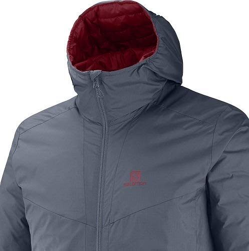 Salomon Men's Drifter Loft Hoodie - Lightweight Water-Resistant Hiking Jacket for Outdoor Adventures, Camping & Travel