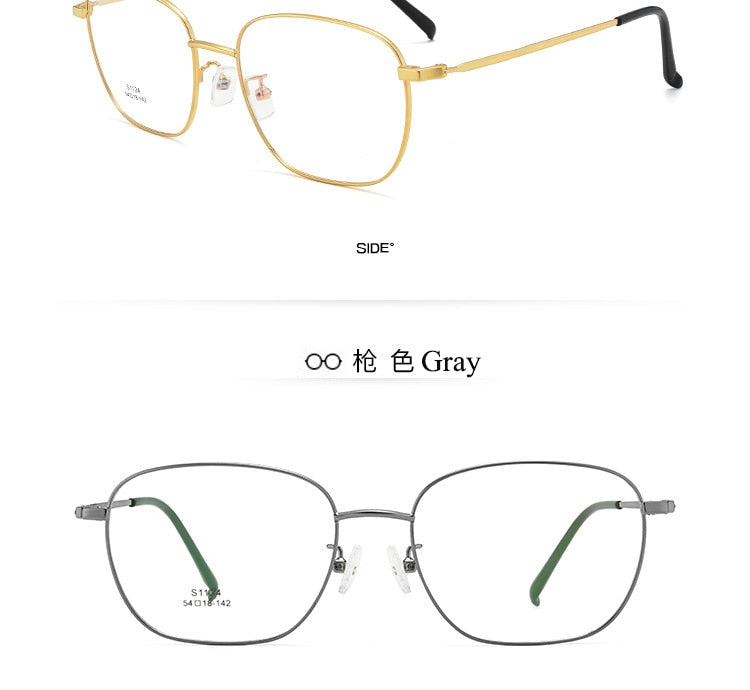 Bclear Men's Full Rim Titanium Alloy Eyeglasses ZT1124 - Lightweight Durable Glasses for Work, Reading & Driving