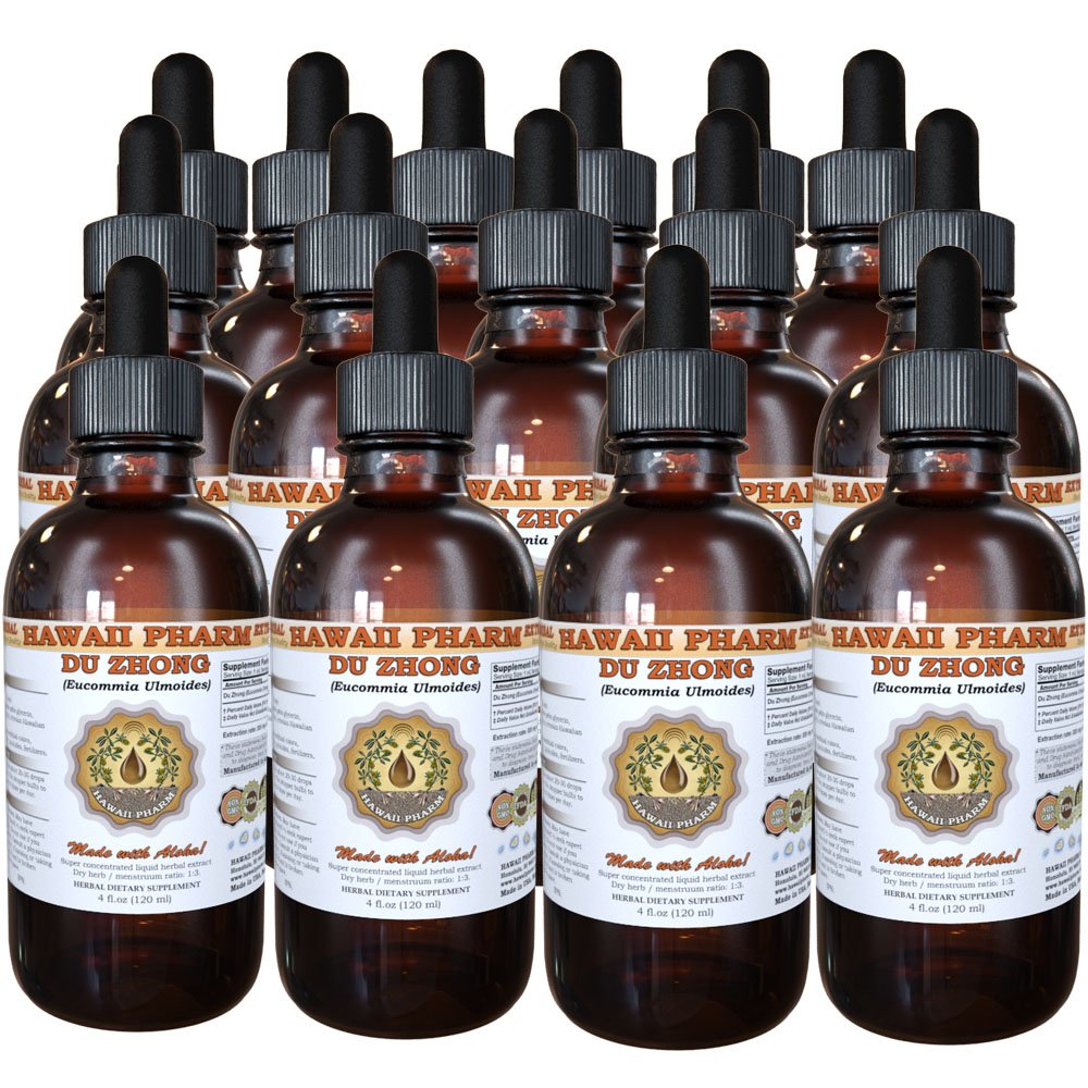 Organic Du Zhong Liquid Extract - Eucommia Ulmoides Bark Tincture Supplement (15x4 oz) for Joint Support & Energy Boost - Natural Herbal Remedy for Back Pain & Fatigue Relief