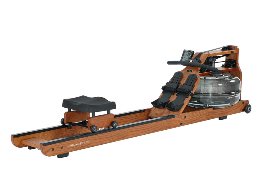 FluidRower Viking 2 Plus Rowing Machine - Premium Brown Home Fitness Equipment for Full Body Workout | Perfect for Home Gym, Cardio Training & Indoor Rowing Exercise