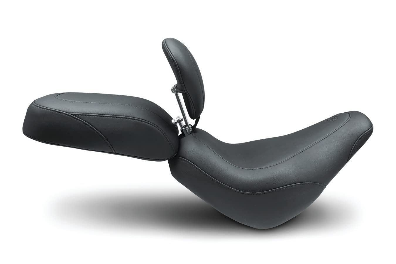 Mustang Motorcycle Seat for Harley Davidson 18 FXBB Street Bob Wide Tripper Solo WBDR Black 79493 - Comfort Ride for Long Distance Cruising & Touring