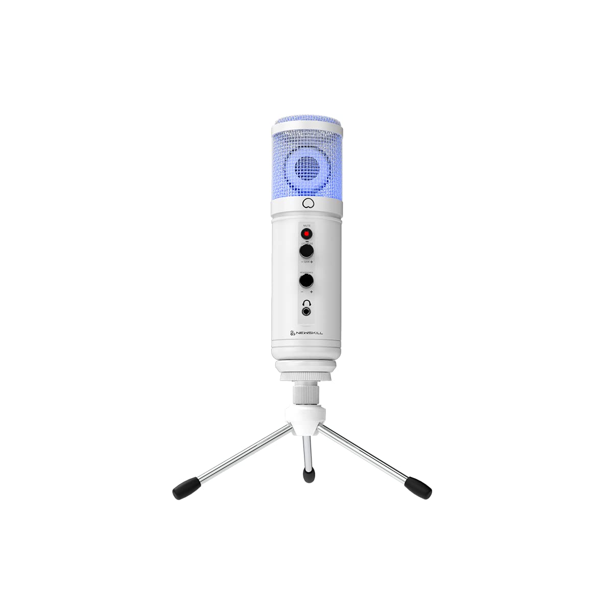 Newskill Kaliope Ivory - Professional RGB USB Microphone for Podcasting & Streaming with Pop Filter & Volume Control, White - Perfect for Gaming, YouTube, Twitch & Voiceovers