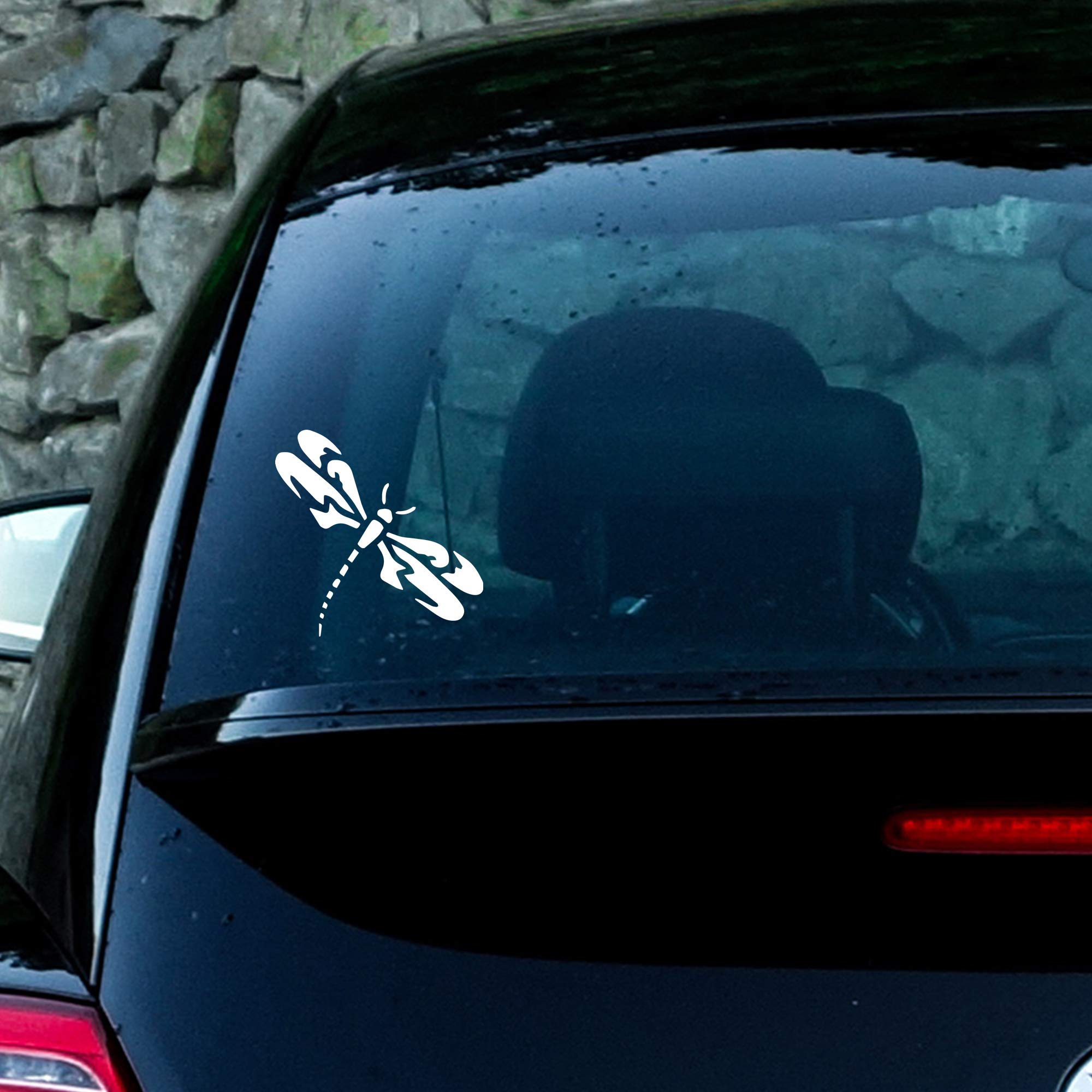 Premium Waterproof Vinyl Decal Stickers (Set of 2) - Dragonfly Design for Laptop, Phone, Helmet, Car, Mug & Wall Decor | Durable Adhesive for Indoor & Outdoor Use