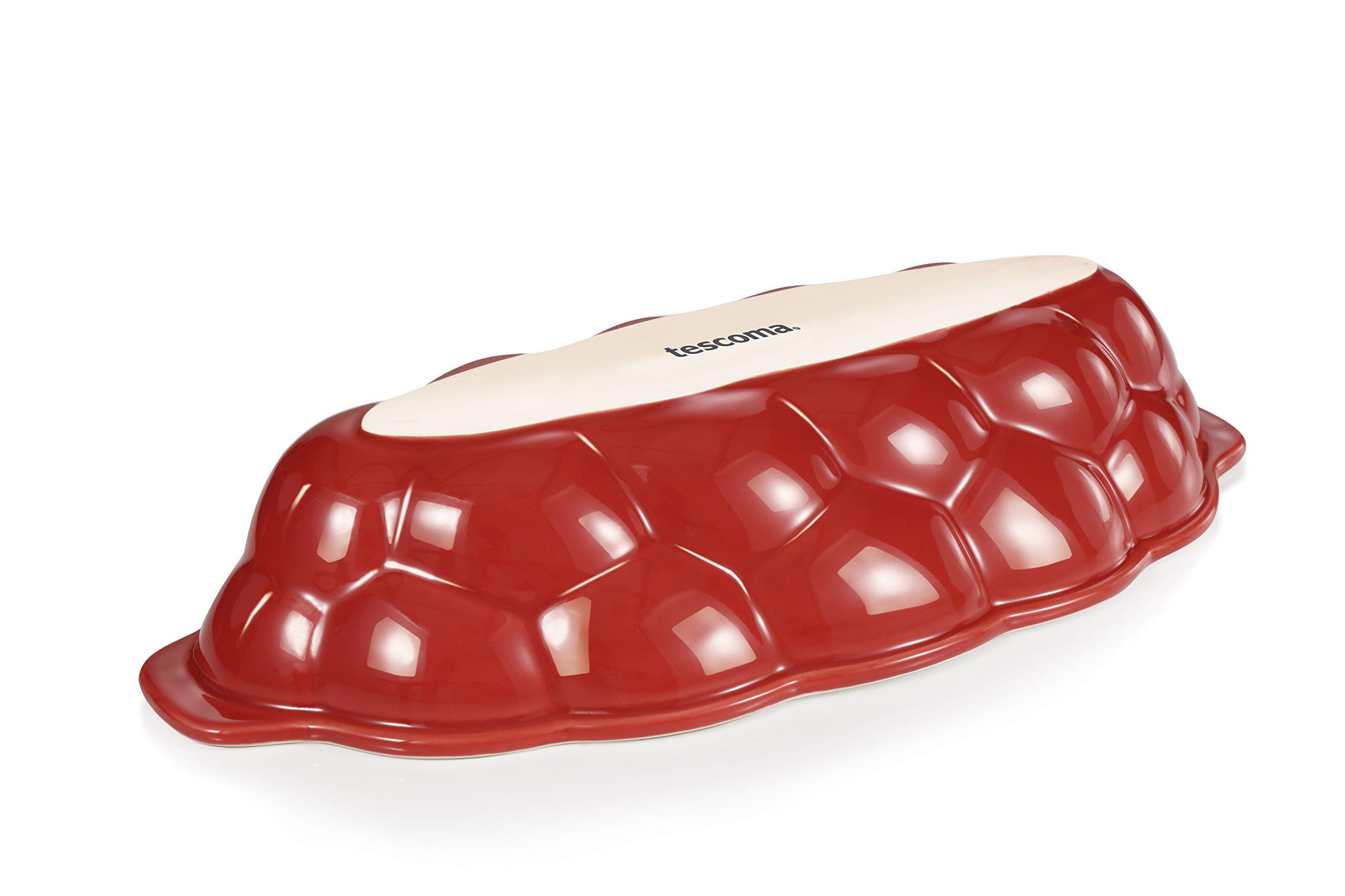 Tescoma Braided Ceramic Bread Mold - Red | Non-Stick Loaf Pan for Homemade Bread, Perfect for Baking Artisan Sourdough & Brioche | Ideal for Home Bakers & Kitchen Enthusiasts