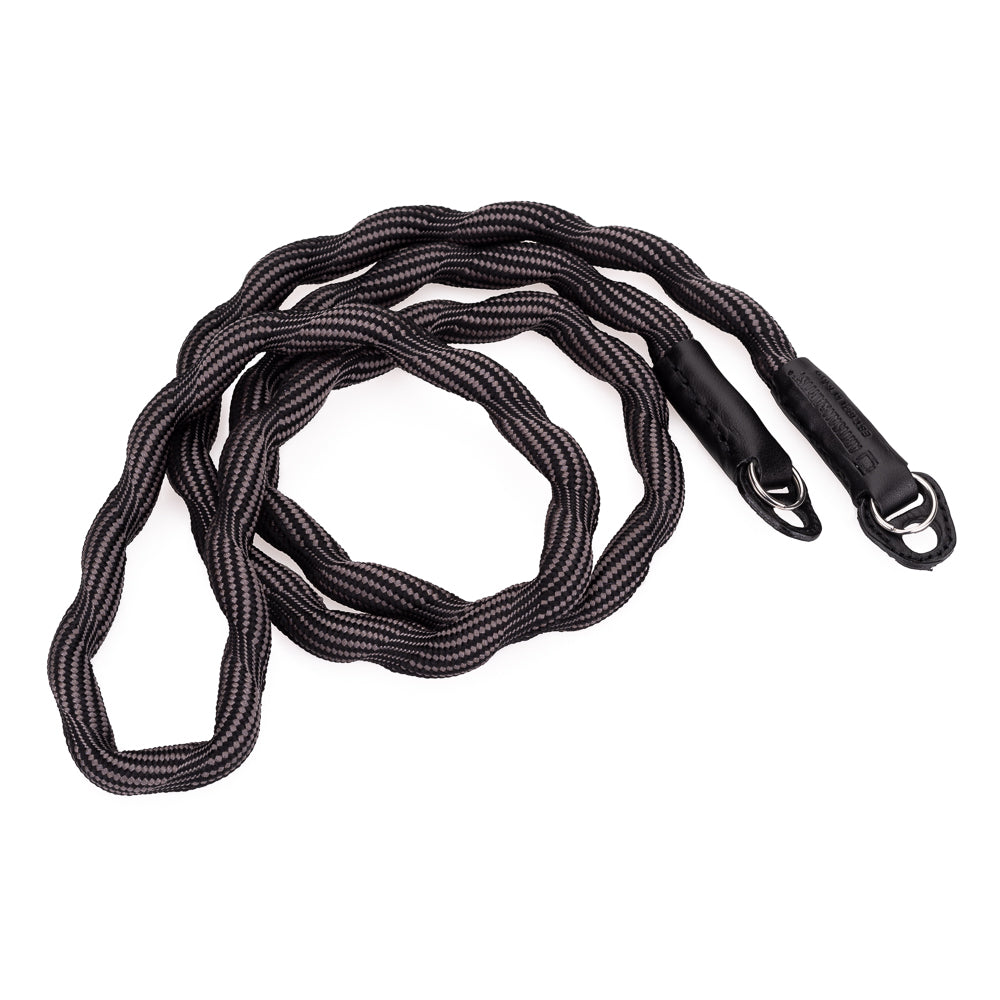 Artisan & Artist ACAM 708 Spiral Cord Neck Strap - Black/Grey Camera Strap for DSLR & Mirrorless Cameras - Comfortable & Durable for Travel & Photography