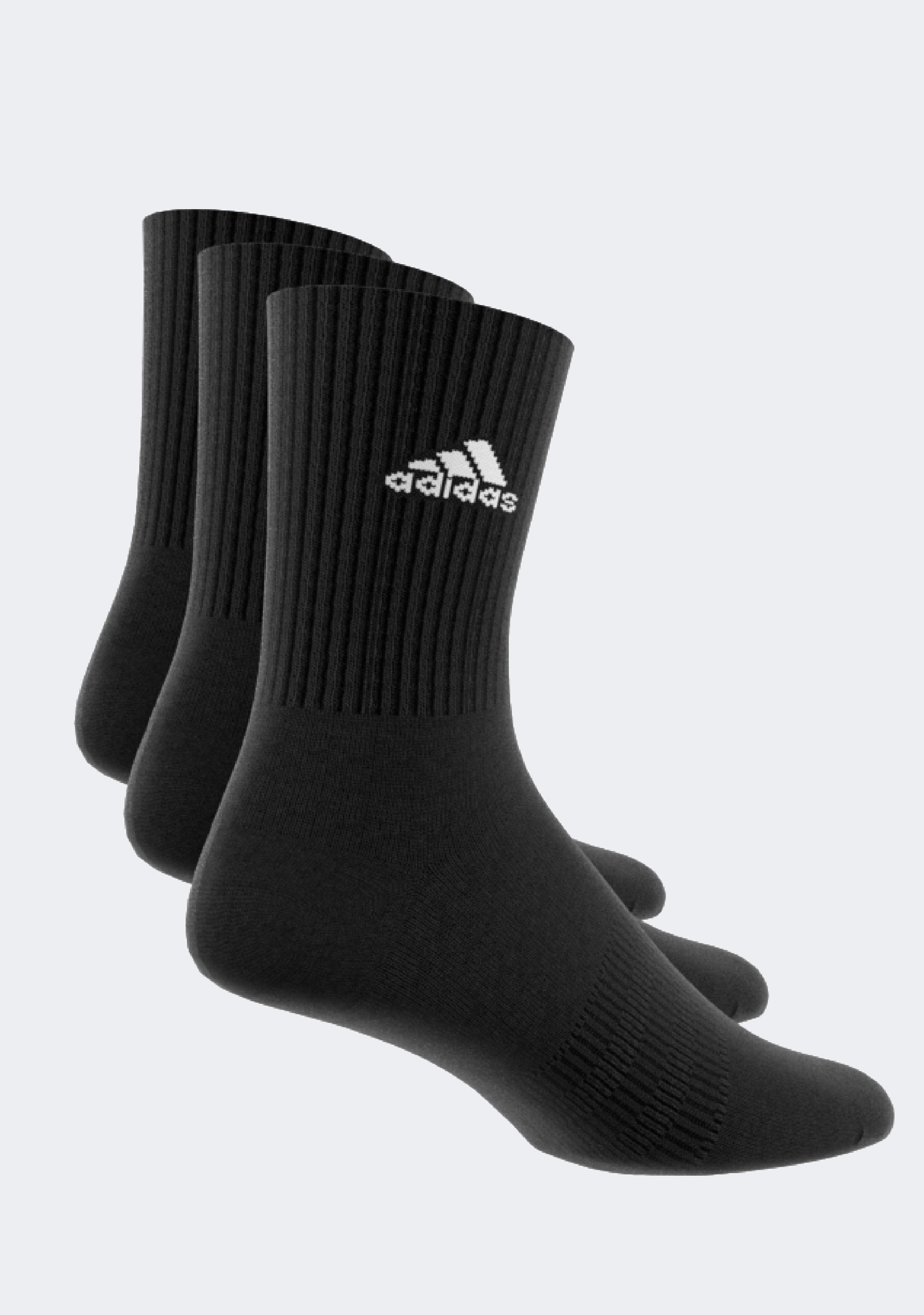 Adidas Performance Cushioned Crew Socks 3-Pack - Moisture-Wicking Athletic Socks for Running, Gym & Everyday Comfort