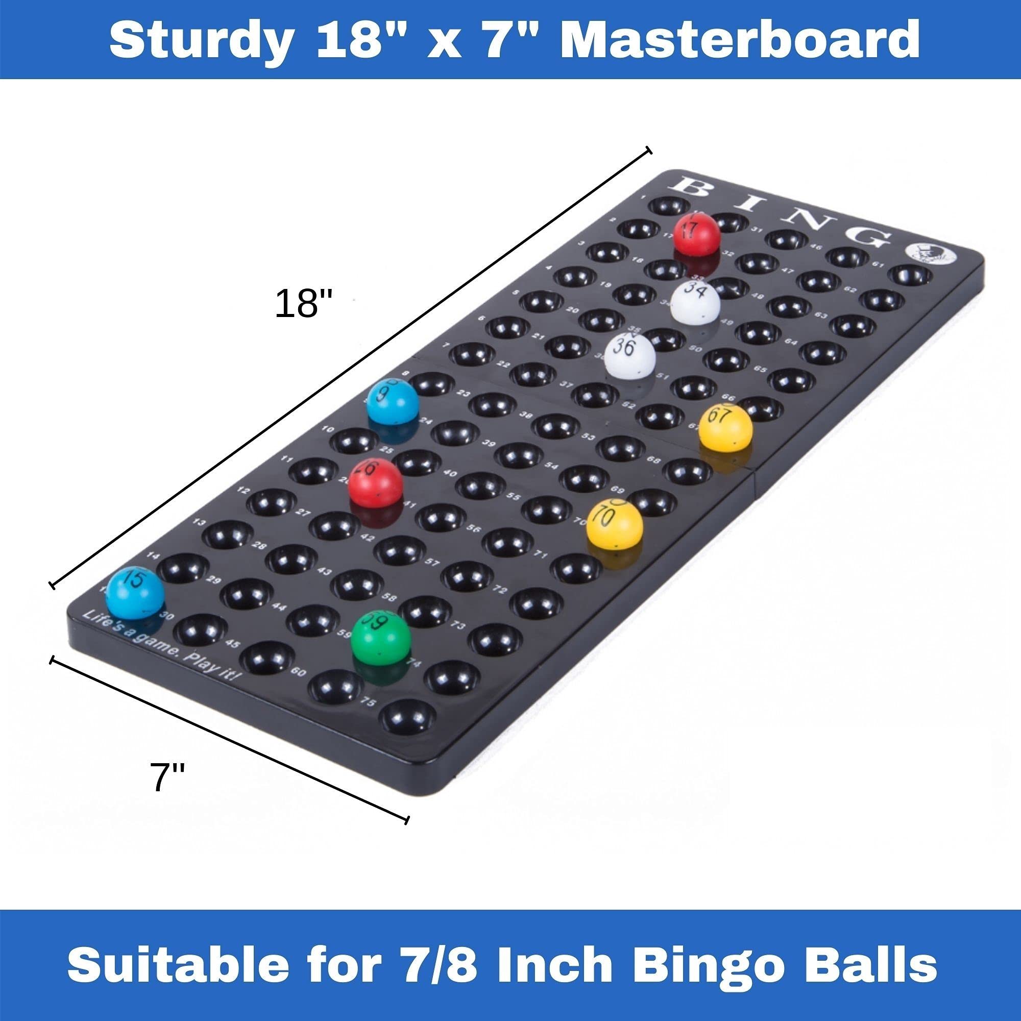 Premium MR CHIPS Bingo Cage & Balls Set with 10 Shutter Slide Cards - Perfect for Family Game Nights, Bingo Parties & Casino-Themed Events