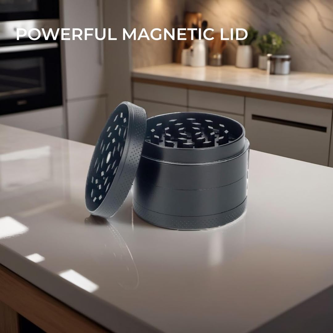 Premium H&S 4-Piece Metal Herb Grinder - 2.2