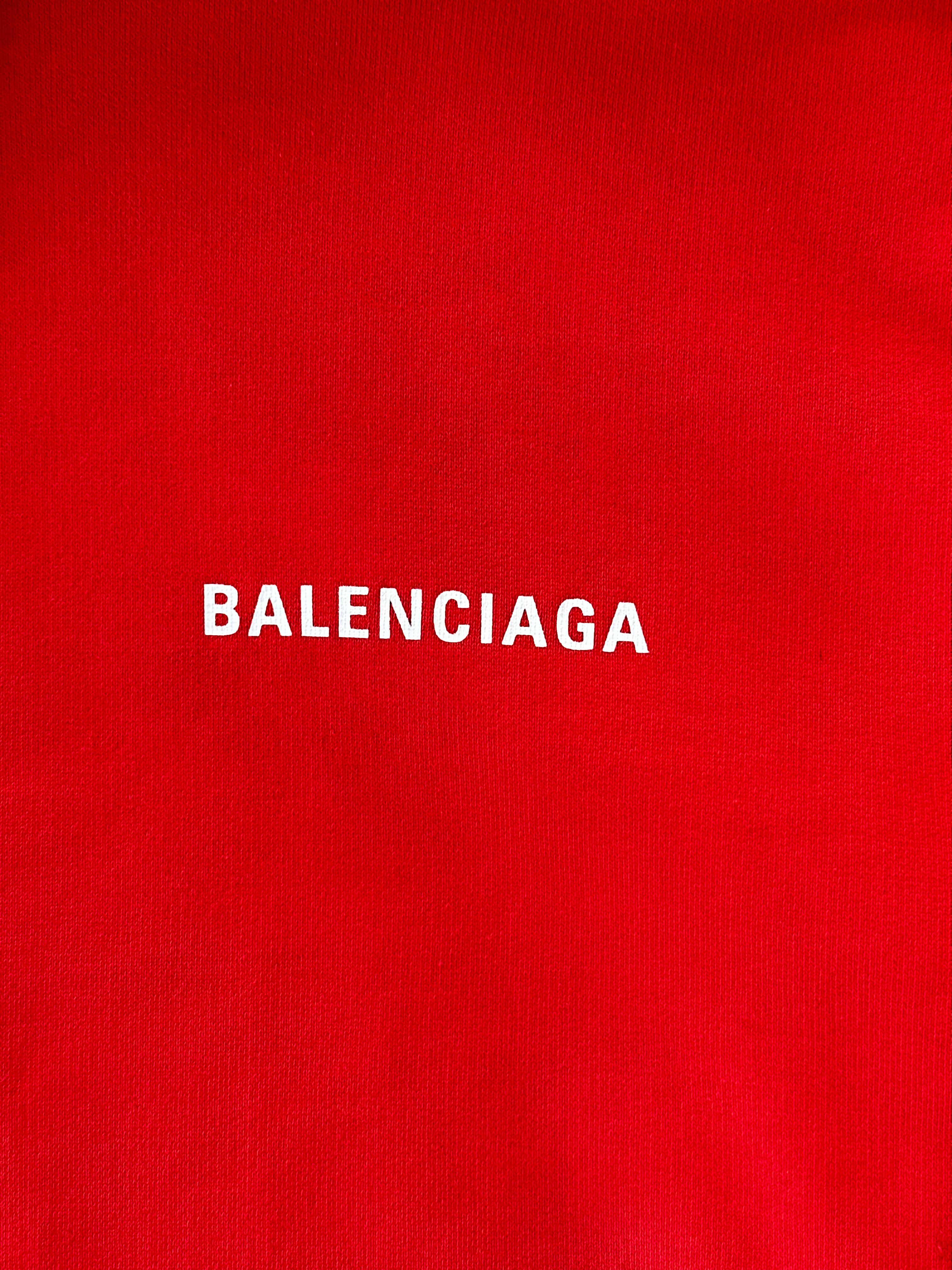 Balenciaga Red & White Logo Hoodie for Men & Women | Trendy Streetwear Fashion | Perfect for Casual Outfits, Gym & Lounge Wear