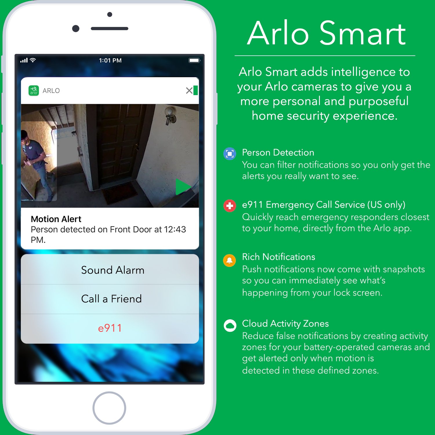 Arlo VMS3130 Wireless Home Security Camera System - Indoor/Outdoor HD Video with Night Vision, Wall Mount, Cloud Storage & Base Station Included | Perfect for Home Monitoring, Baby Watching & Business Security