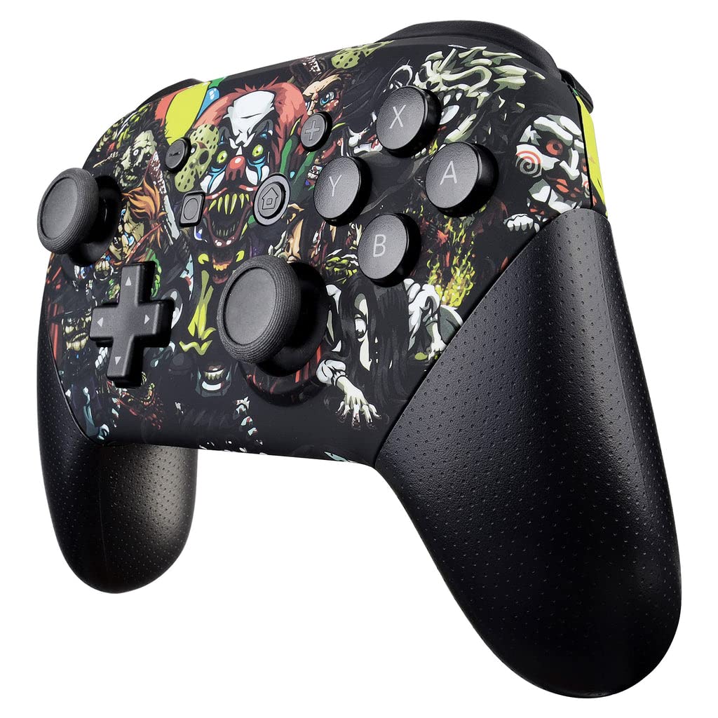 MODDEDZONE Custom Pro Controller for Nintendo Switch - Scary Party Edition | Wireless Gamepad with Motion Controls & HD Rumble | Perfect for Horror Games & Multiplayer Parties
