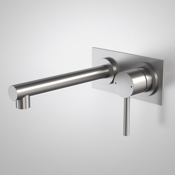 Caroma Titan Stainless Steel Wall Mounted Bathroom Sink Mixer Tap - Modern Waterfall Spout for Vanity, Basin, and Bathroom Renovation (Perfect for Home, Hotel, and Commercial Use)