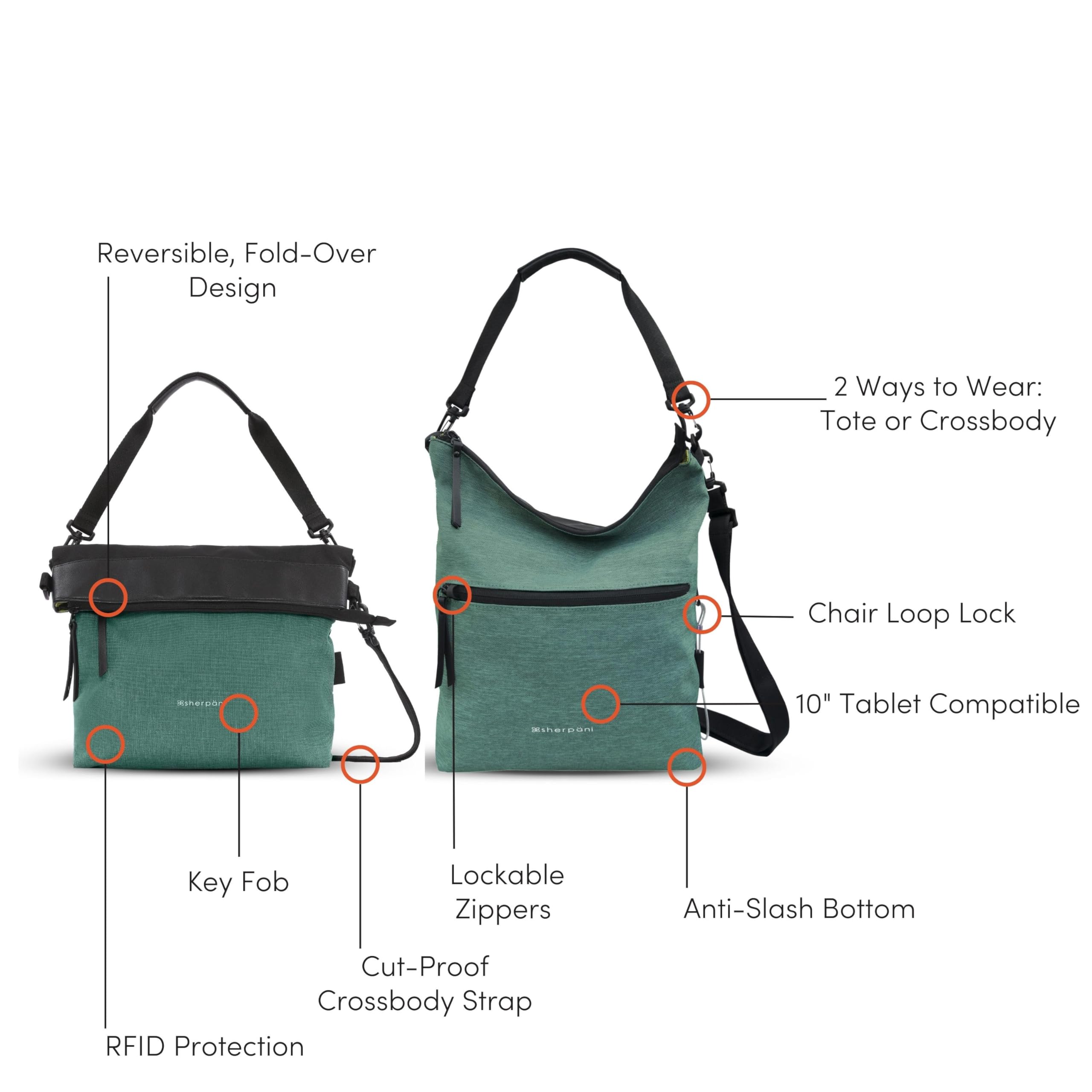 Sherpani Vale Anti-Theft Crossbody Purse for Women - Secure Travel Shoulder Bag & Stylish Tote Handbag - Perfect for Commuting, Shopping, and Vacation Trips