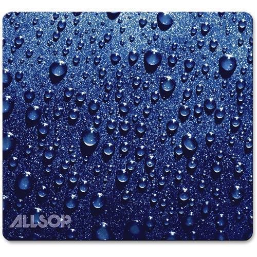 Allsop 30182 Raindrop Mouse Pad - Non-Slip Ergonomic Gaming Mousepad for PC, Laptop & Office Use - Water-Resistant Desk Mat for Work, Gaming & Home Office Setup