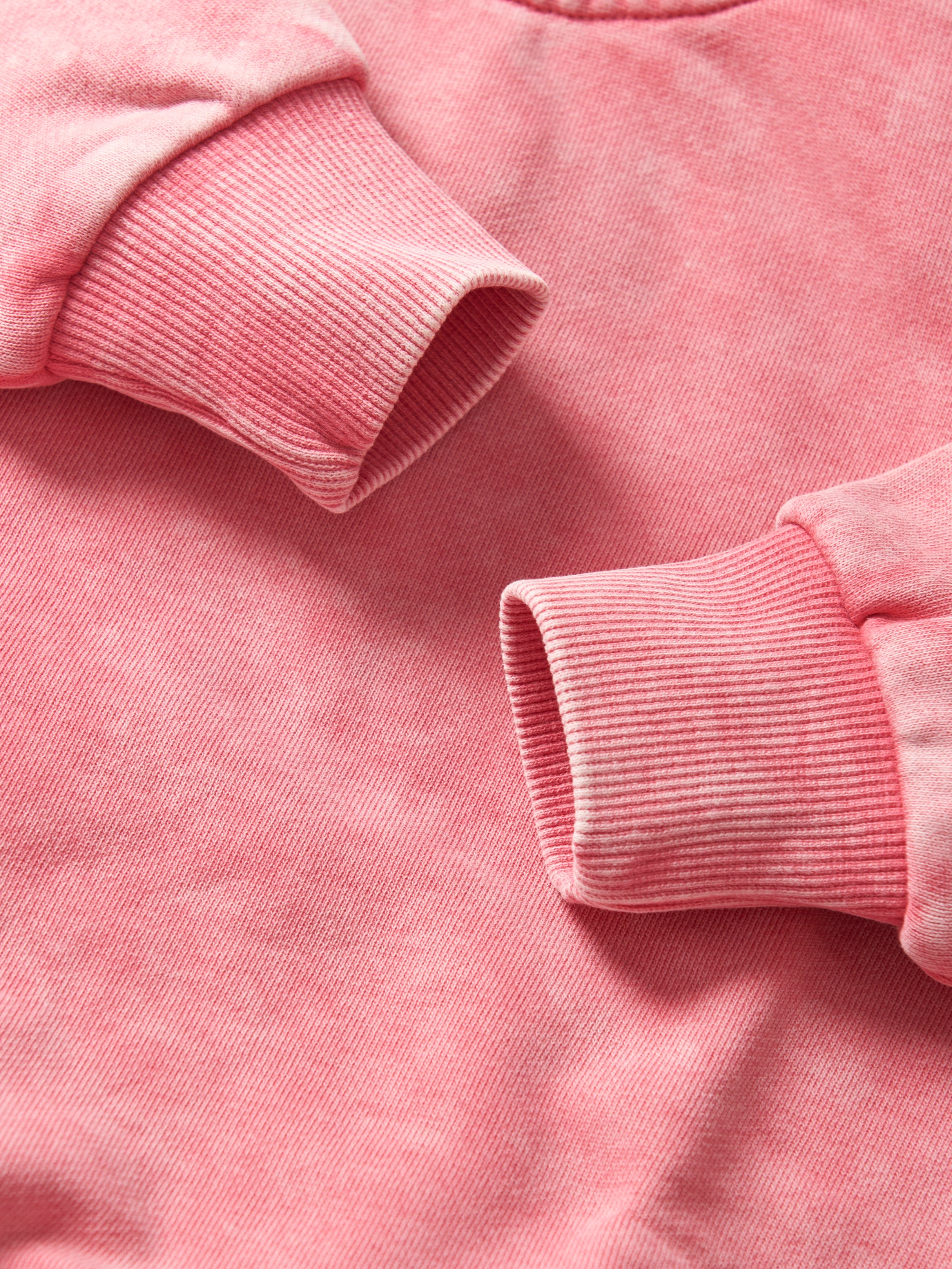 Washed Crewneck Sweatshirt - Electric Pink | Soft & Comfortable Pullover for Women & Men | Perfect for Casual Wear, Gym, and Lounge