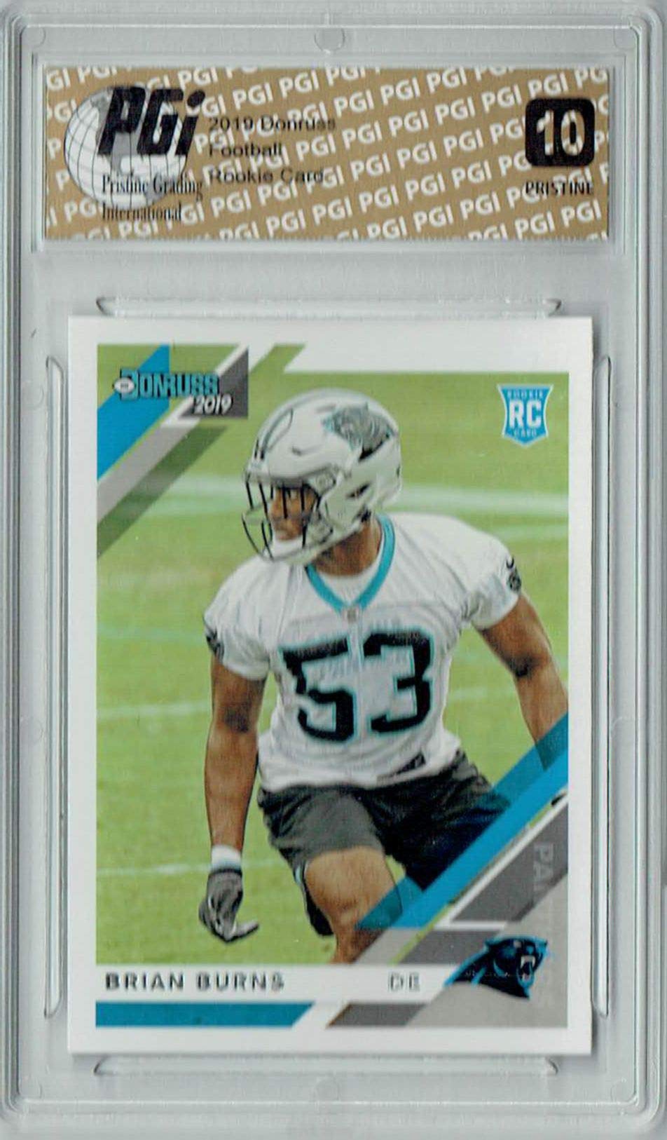 Brian Burns 2019 Donruss #256 PRISTINE Rookie Card PGI 10 - NFL Collectible for Fans & Investors - Perfect for Display, Trading, and Memorabilia Collections