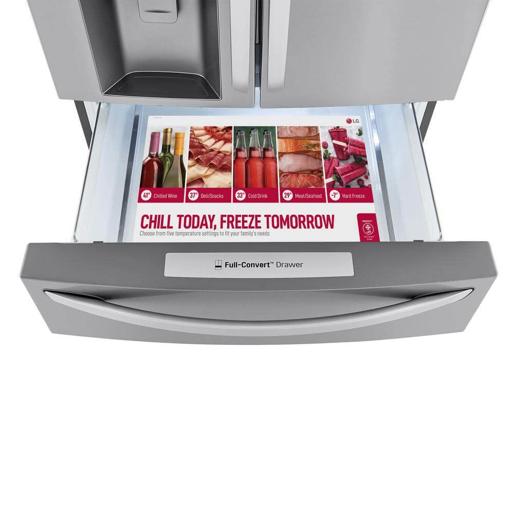 23 cu. ft. Smart WiFi Enabled Counter-Depth Refrigerator with Craft Ice Maker - Perfect for Modern Kitchens, Entertaining & Smart Home Integration