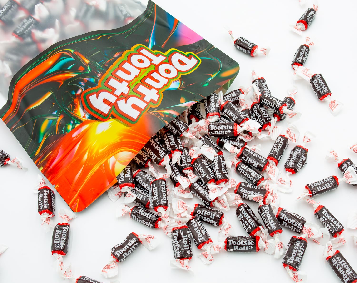 Bulk Tootsie Rolls Midgees Taffy Candy 2 lb Bag - 276 Individually Wrapped Gluten-Free Chocolate Chewy Candies for Halloween, Party Favors & Office Snacks