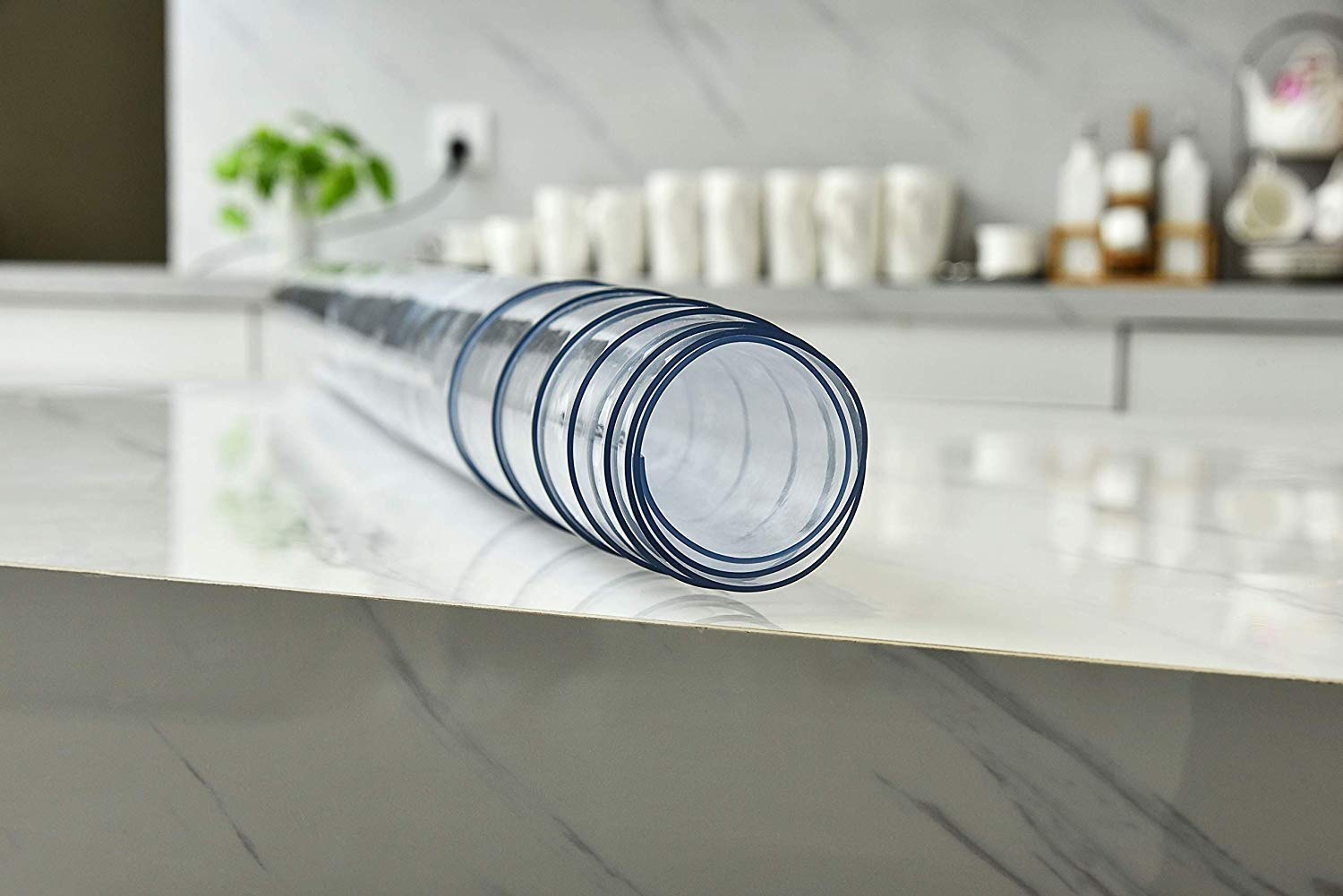 Waterproof PVC Non-Slip Table Cover Protector - 3mm Thick, 50x150cm, Soft Dining Table Mat for Glass & Wood Tables - Perfect for Kitchen, Office, and Party Use