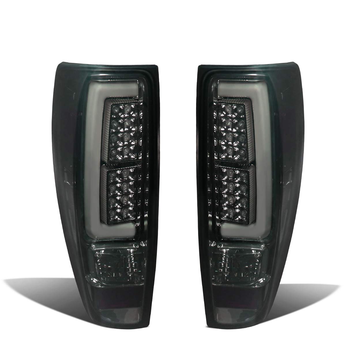 2004-2012 Chevy Colorado & GMC Canyon LED Tail Lights - White Streak Tube Design with Chrome Housing & Smoke Lens | Replacement Parts for Truck Lighting Upgrade | Perfect for Night Driving & Enhanced Visibility