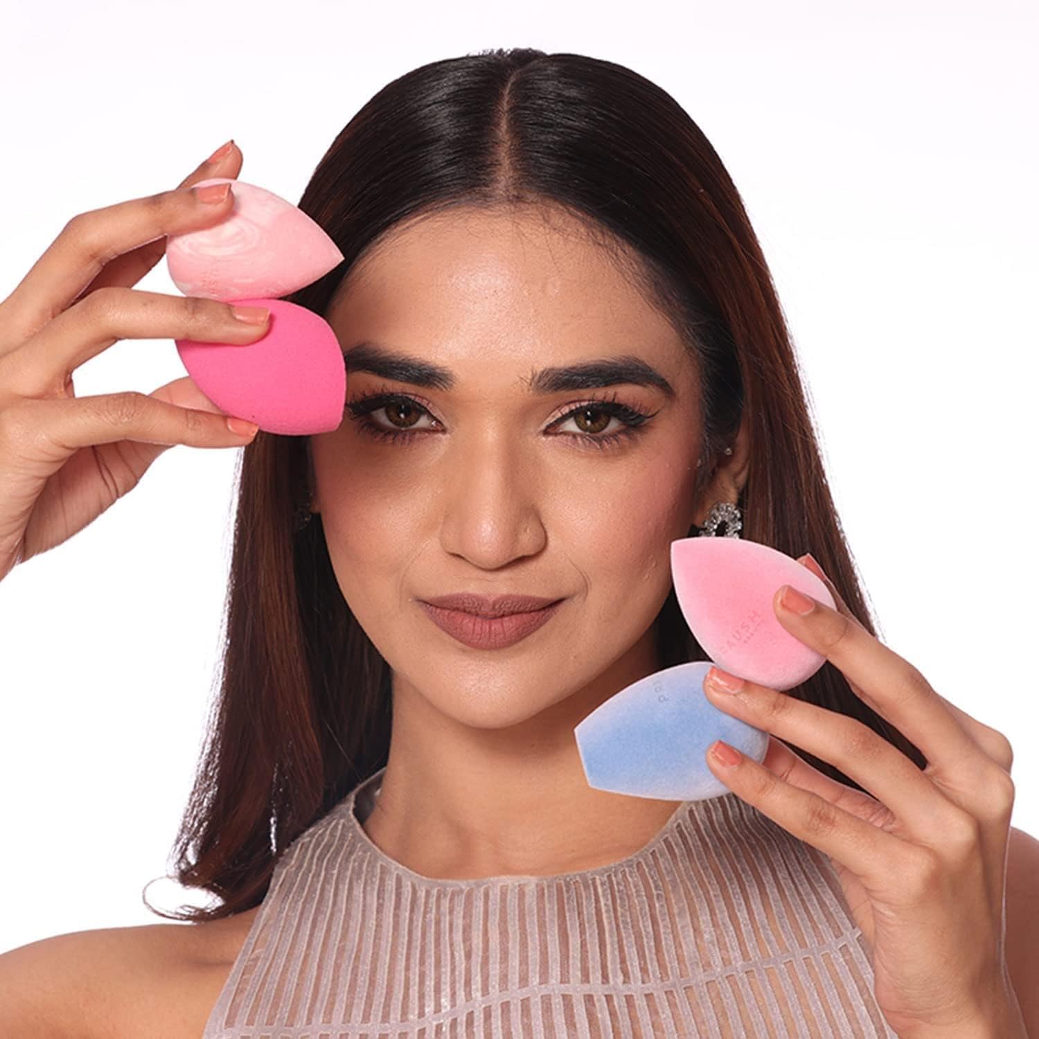 **GOLD MAX 6-Piece Makeup Sponge Set – Soft Beauty Blender for Liquid Foundation & Powder, Latex-Free Wet & Dry Use (4 Large + 2 Mini) with Egg Case – Ideal for Flawless Makeup Application at Home or On-the-Go**
