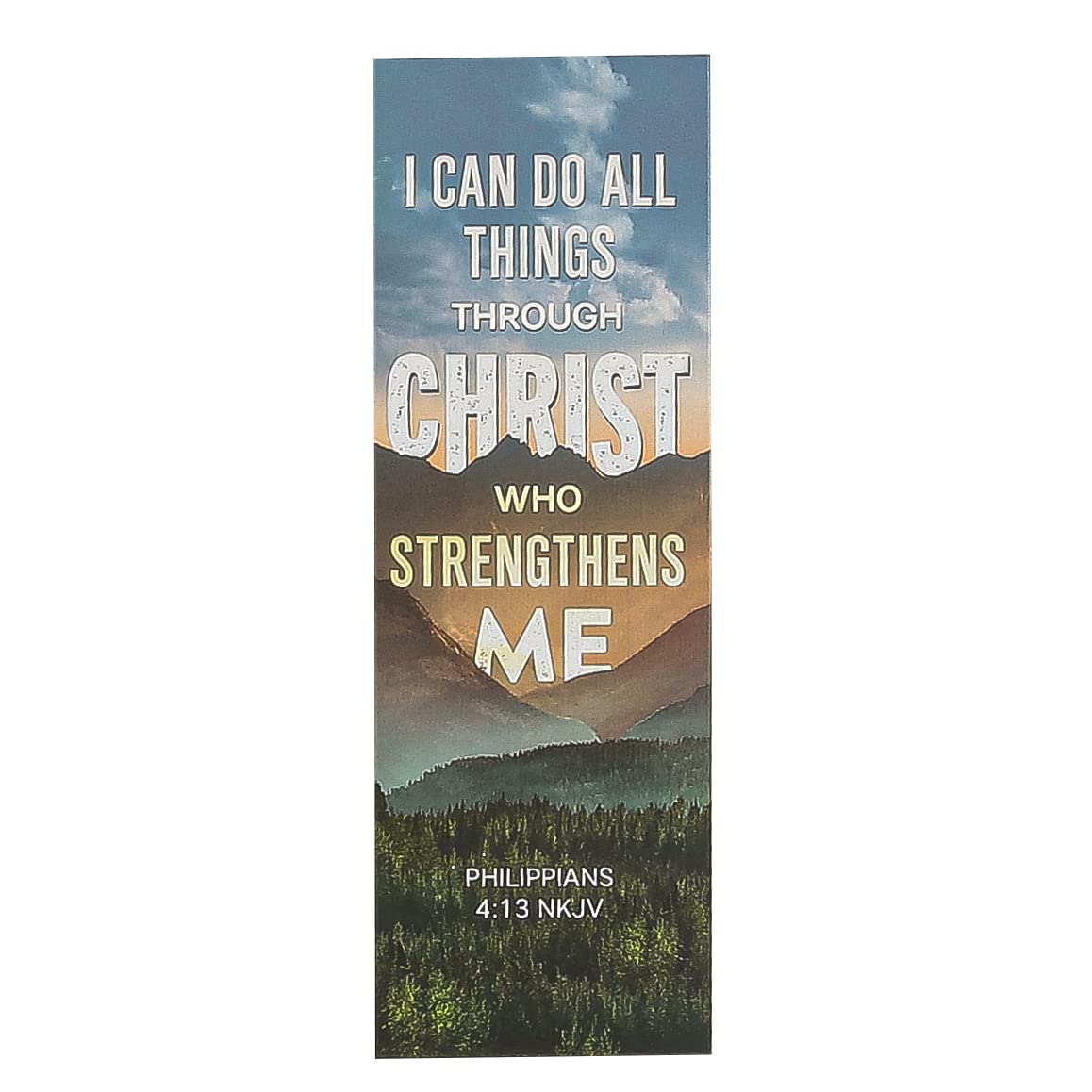Inspirational Philippians 4:13 'I Can Do All Things' Christian Bookmarks - 2x6 Inch Bulk Pack of 25 - Perfect for Bible Study, Gifts & Church Events