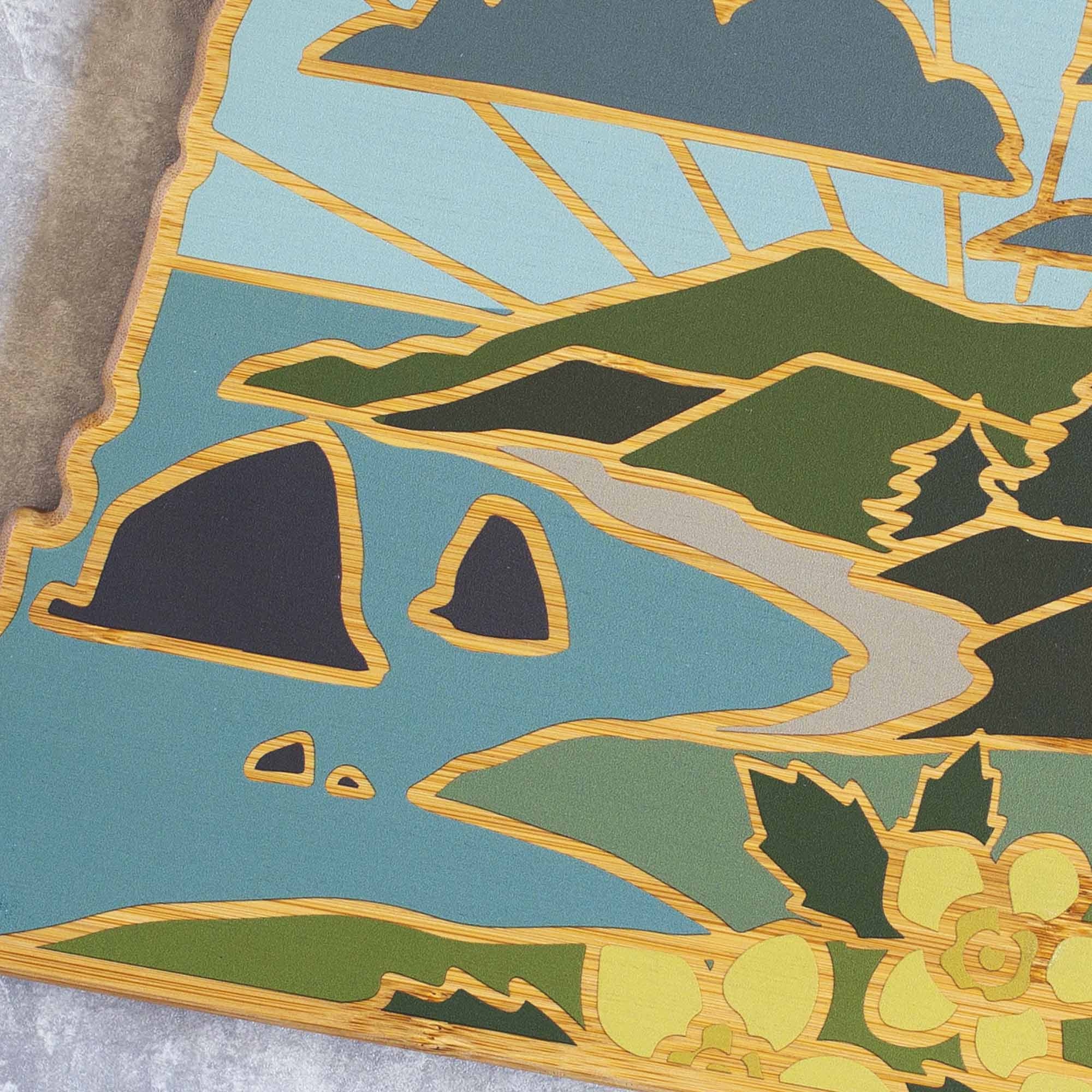 Premium Oregon Wood Cutting Board with Handcrafted Artwork by Summer Stokes - Perfect for Kitchen, Charcuterie Boards, and Home Decor Gifts