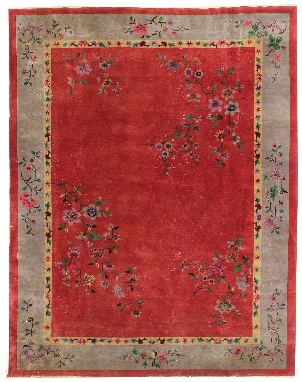 Vintage Art Deco Handwoven Traditional Area Rug - 52051 | Perfect for Boho Living Room, Bedroom & Home Decor