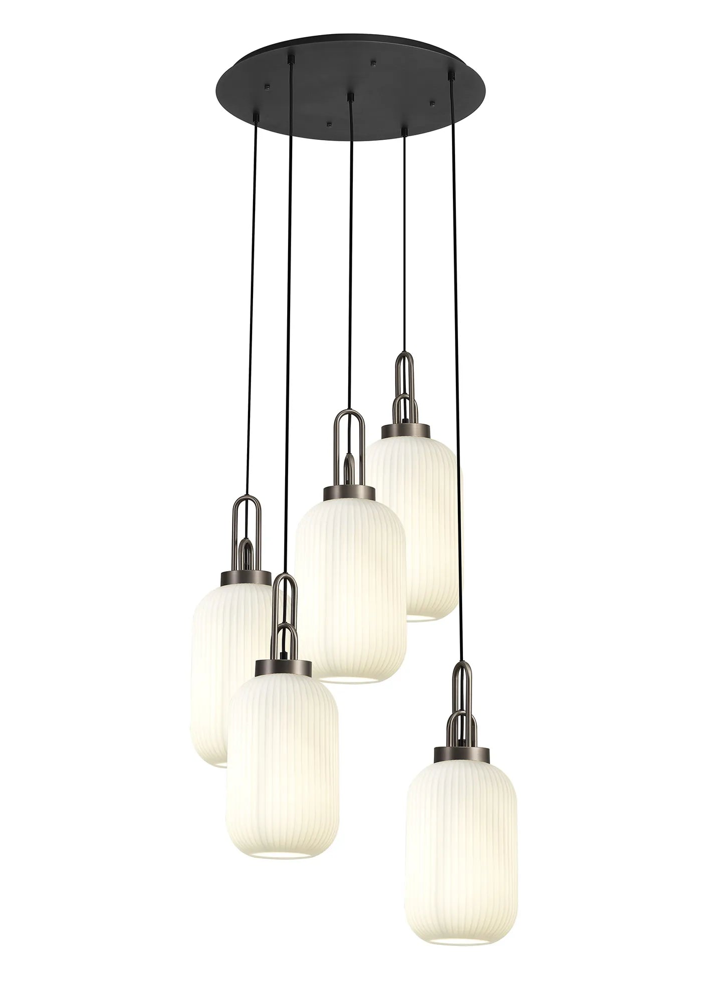 Stylish Cadiz 5-Light Cluster Pendant Light Fixture - Modern Ceiling Lighting for Dining Room, Kitchen & Living Room