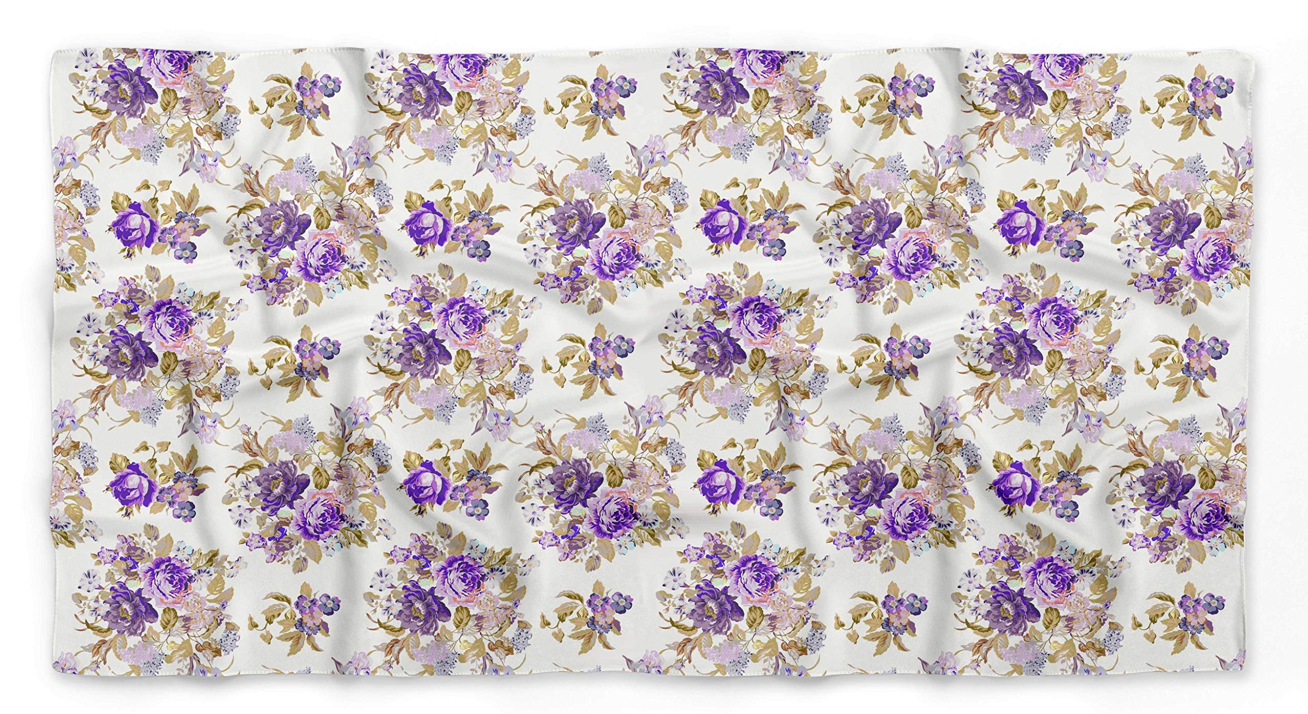 Bimba Printed Pure Silk Scarf for Women - Elegant Hair Wrap, Neck Scarf & Head Bandana - Perfect for Work, Travel and Special Occasions