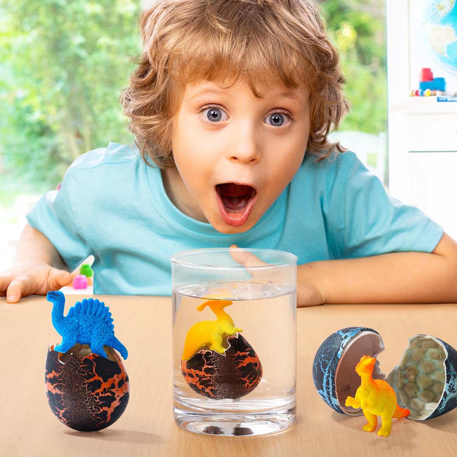 Dinosaur Easter Eggs - 24 Pcs Hatching Dino Eggs with Surprise Toys Inside, Fun Easter Basket Stuffers for Kids, Boys & Girls | Perfect for Easter Egg Hunts, Party Favors, and Dinosaur-Themed Birthday Gifts