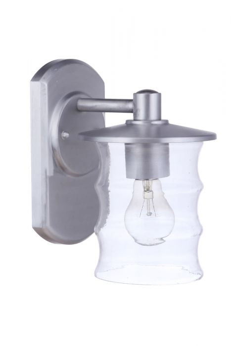 Canon One Light Outdoor Wall Mount in Satin Aluminum - Durable Exterior Light Fixture for Porch, Patio & Garden Lighting