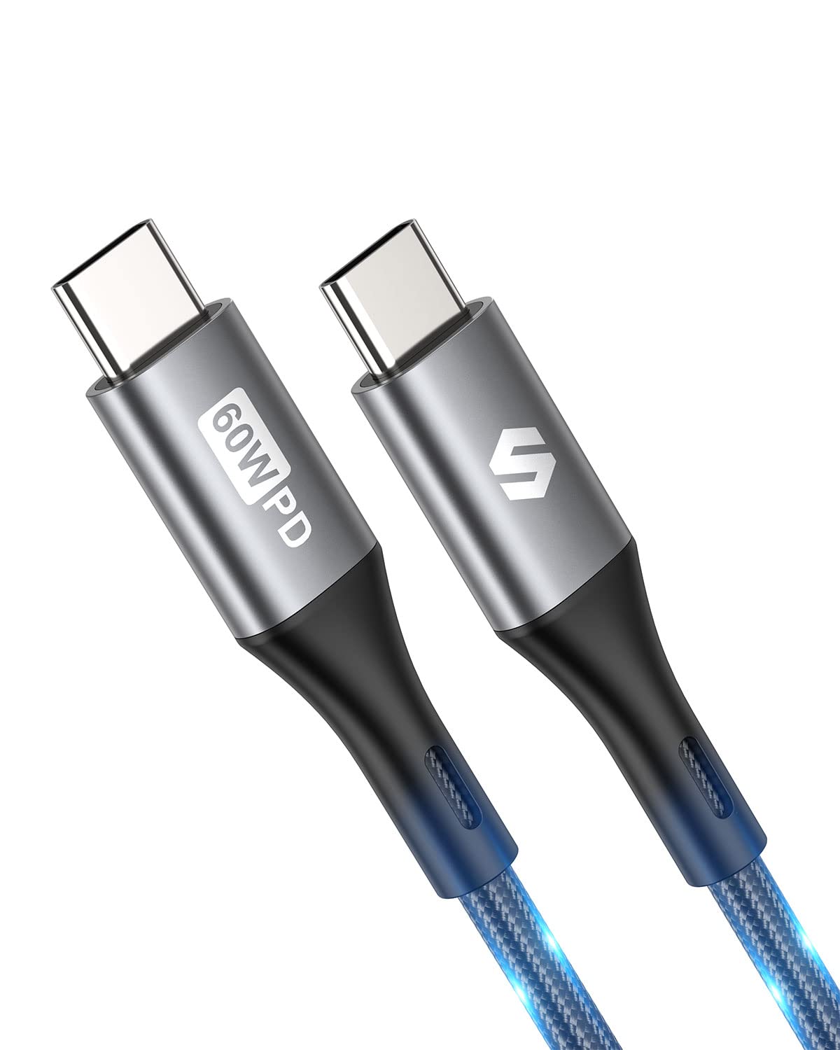 Premium 60W USB C to USB C Fast Charging Cable 0.5M - PD Compatible for iPhone 15 Series, Samsung Galaxy S23 Ultra, iPad Pro 2022, MacBook Pro 2023, Google Pixel 7/Pro - Perfect for Home, Office & Travel Charging Needs