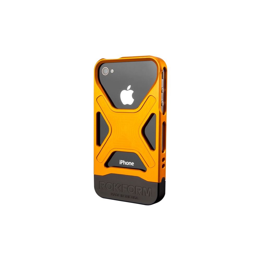 RokForm Fuzion iPhone 4/4s Aluminum Protective Case - Durable USA-Made Orange Cover for Outdoor & Active Lifestyle
