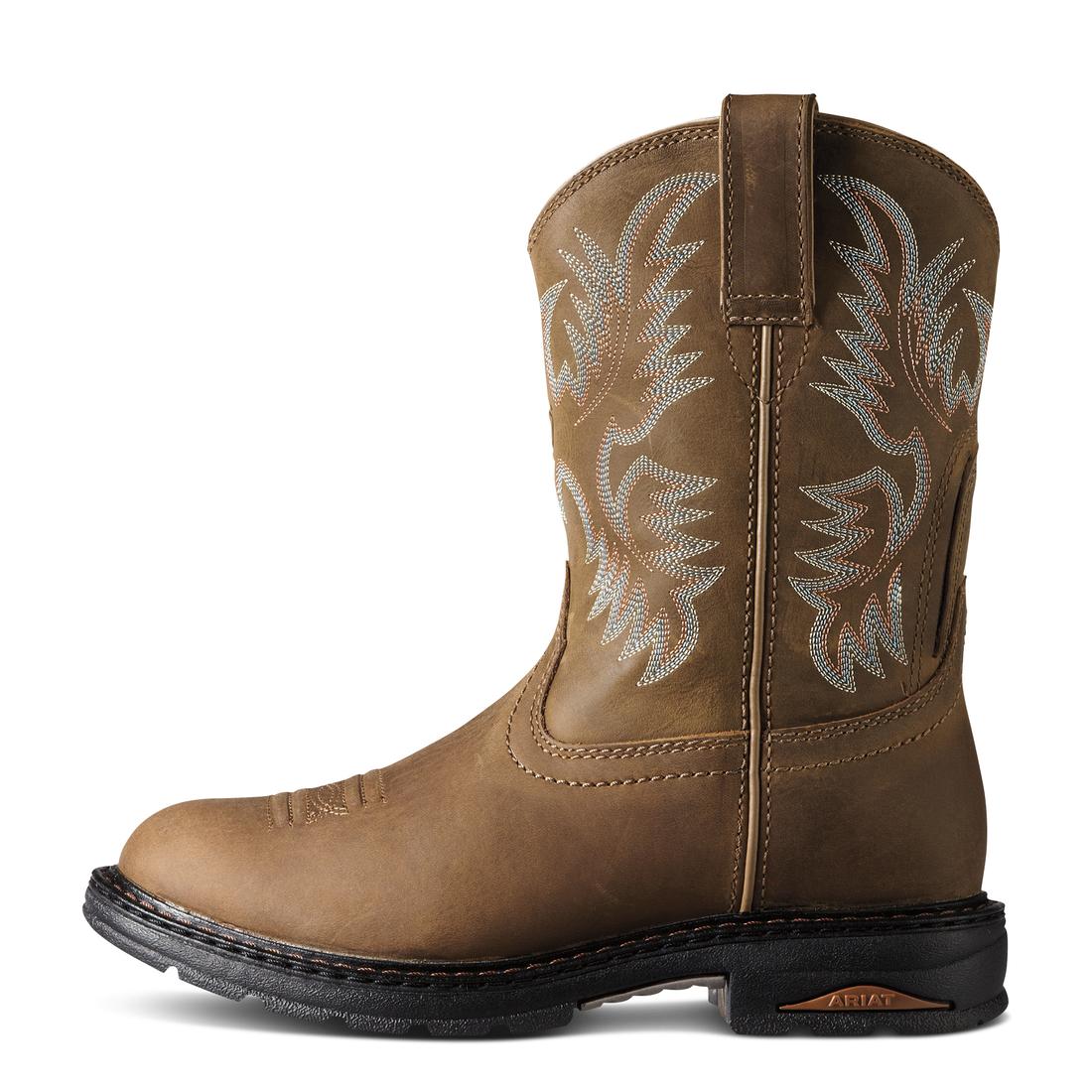 Tracey Women's Composite Toe Work Boots - Lightweight Safety Shoes for Construction & Industrial Work - Brown Steel-Free Work Boots for Women (Perfect for Warehouse, Factory & Outdoor Jobs)