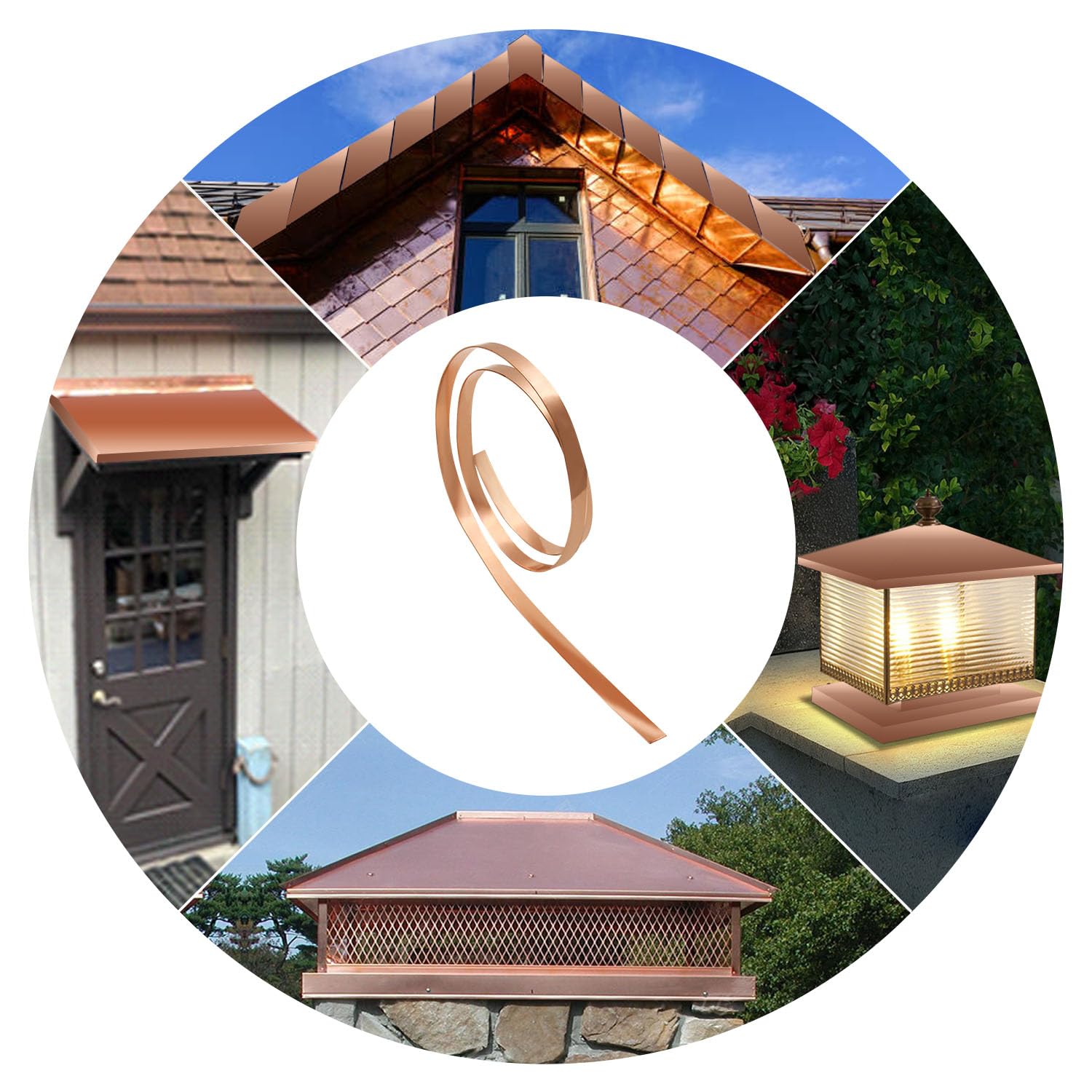 Premium Copper Sheet Roll 1000x10x1mm (LxWxT) - Heavy Duty Copper Flashing for Roofing, Gutters & DIY Home Repair Projects - Weatherproof Metal for Crafting & Construction
