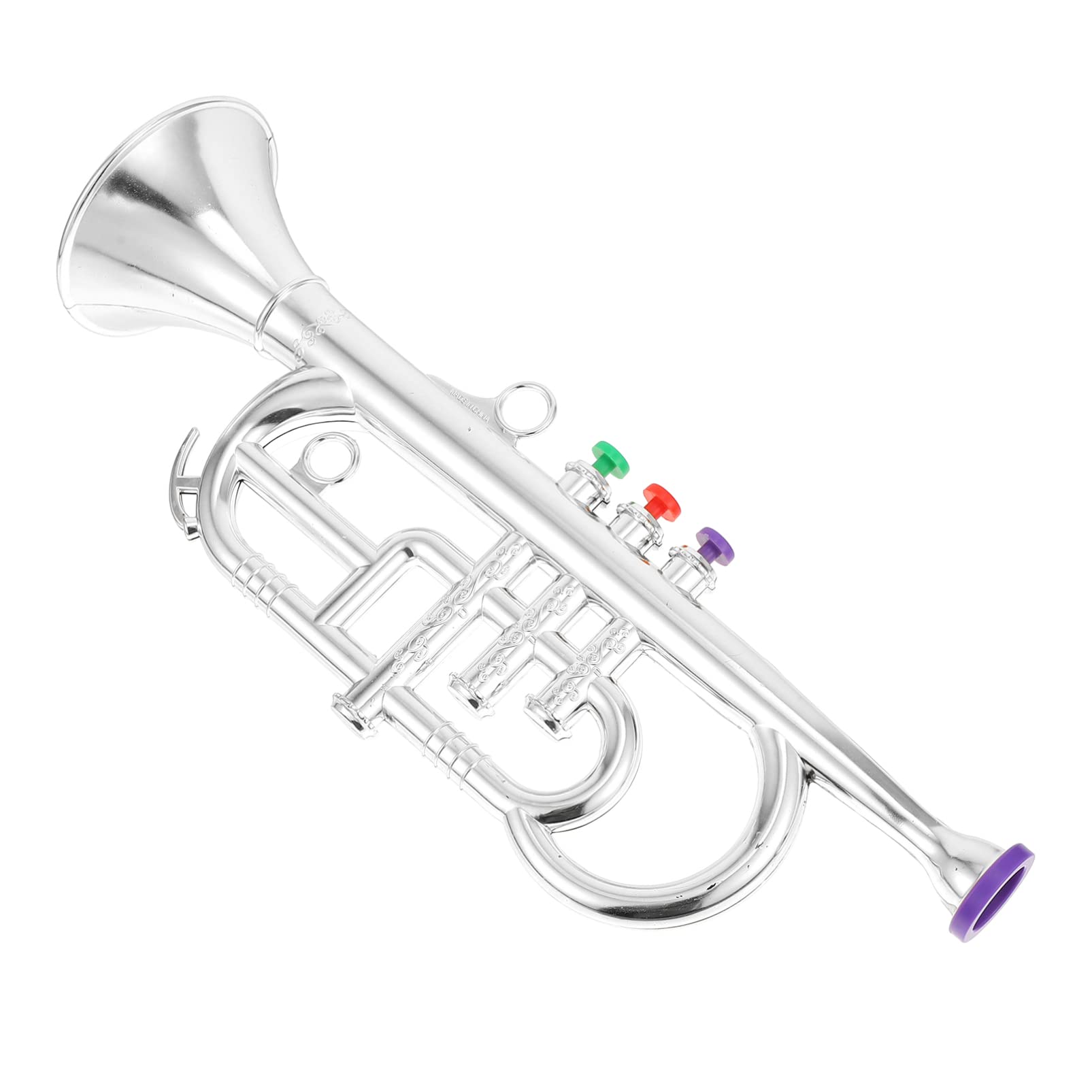 TOYANDONA Kids Plastic Trumpet Toy - Silver Musical Instrument for Boys & Girls | Early Education Learning Toy | Birthday Gift & Party Performance