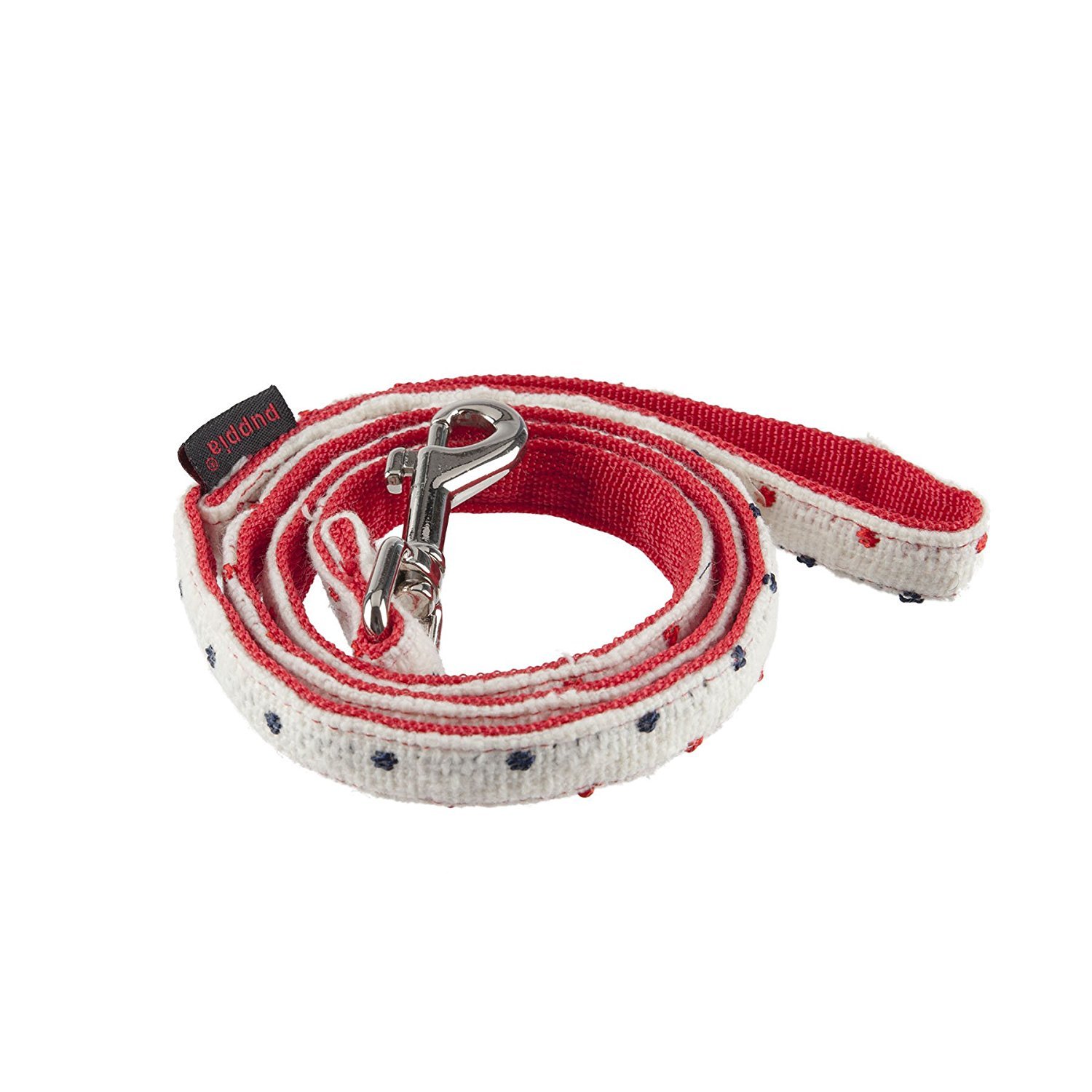 Puppia Authentic Pax Dog Leash - Large Size, Red Color - Durable Nylon Pet Lead for Walking, Training & Outdoor Adventures