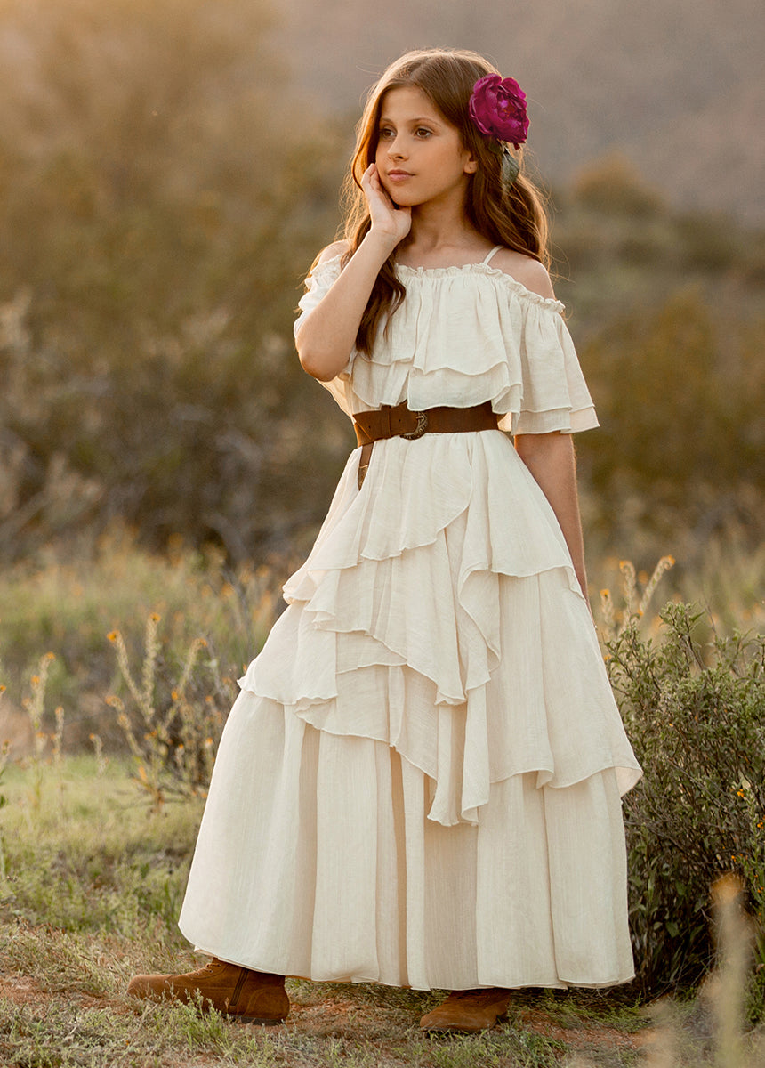 Litta Cream Dress for Women - Elegant Casual & Party Wear - Perfect for Weddings, Dates, and Special Occasions