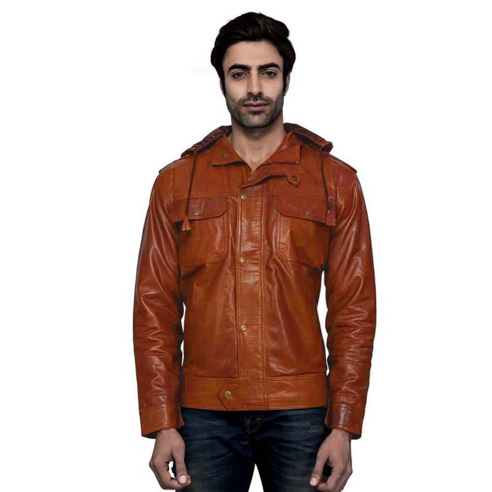 Men's Black Lambskin Genuine Leather Motorcycle Jacket with Non-Removable Hood - Premium Biker Jacket for Riding & Casual Wear - Ideal for Motorcycle Enthusiasts & Fashion Streetwear