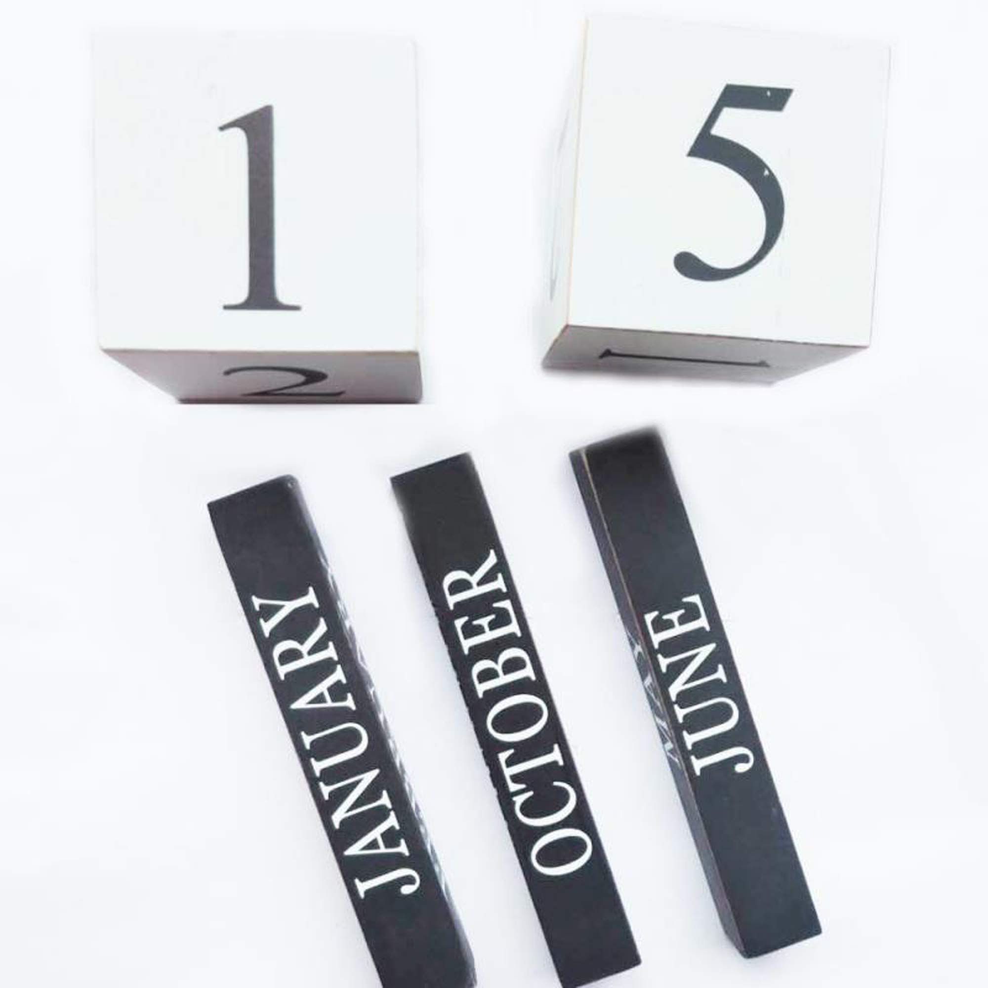 Rustic Wooden and Metal Block Calendar - Farmhouse Style Tabletop Decor for Office & Home | Perfect Desk Organizer for Planning, Gifts, and Seasonal Decor